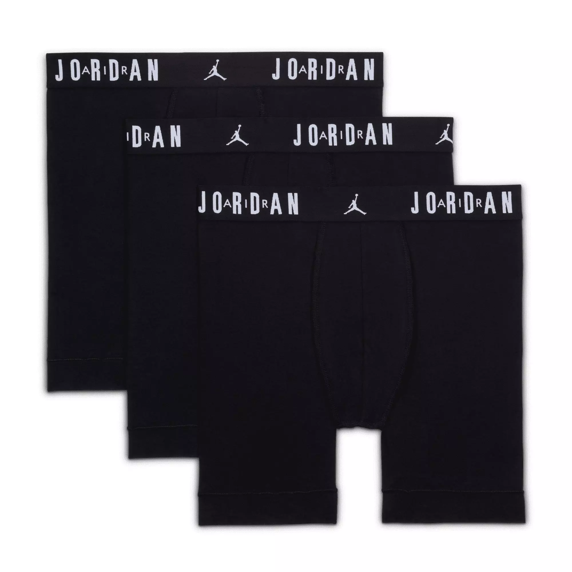 Jordan Men's Flight Cotton Core 3-Pack Boxer Brief - Black - BLACK