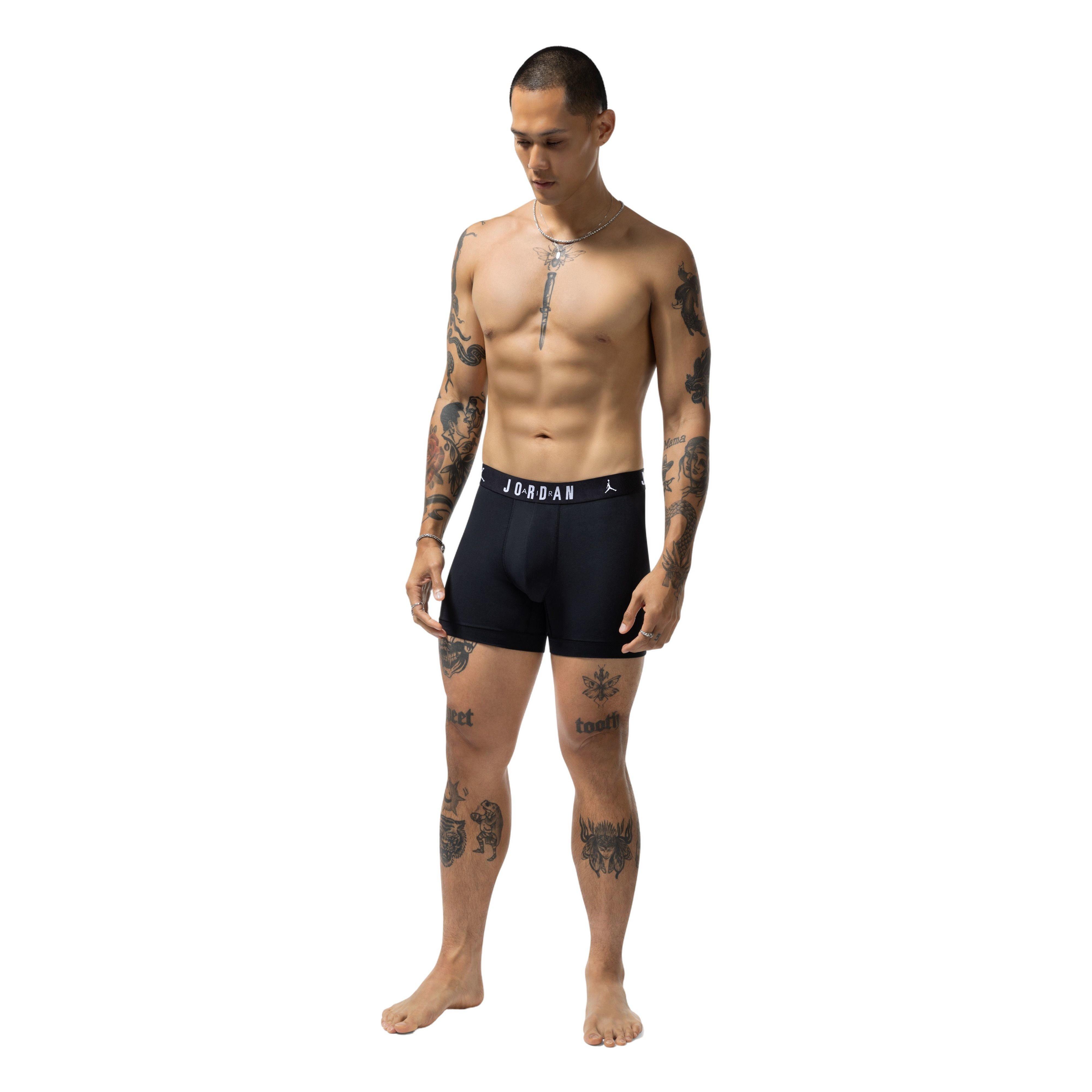 Jordan Men's Flight Cotton Core 3-Pack Boxer Brief - Black - BLACK Thumbnail View 6
