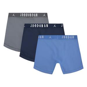 Jordan Men's Flight Cotton Core 3-Pack Boxer Brief -Blue/Black/Grey