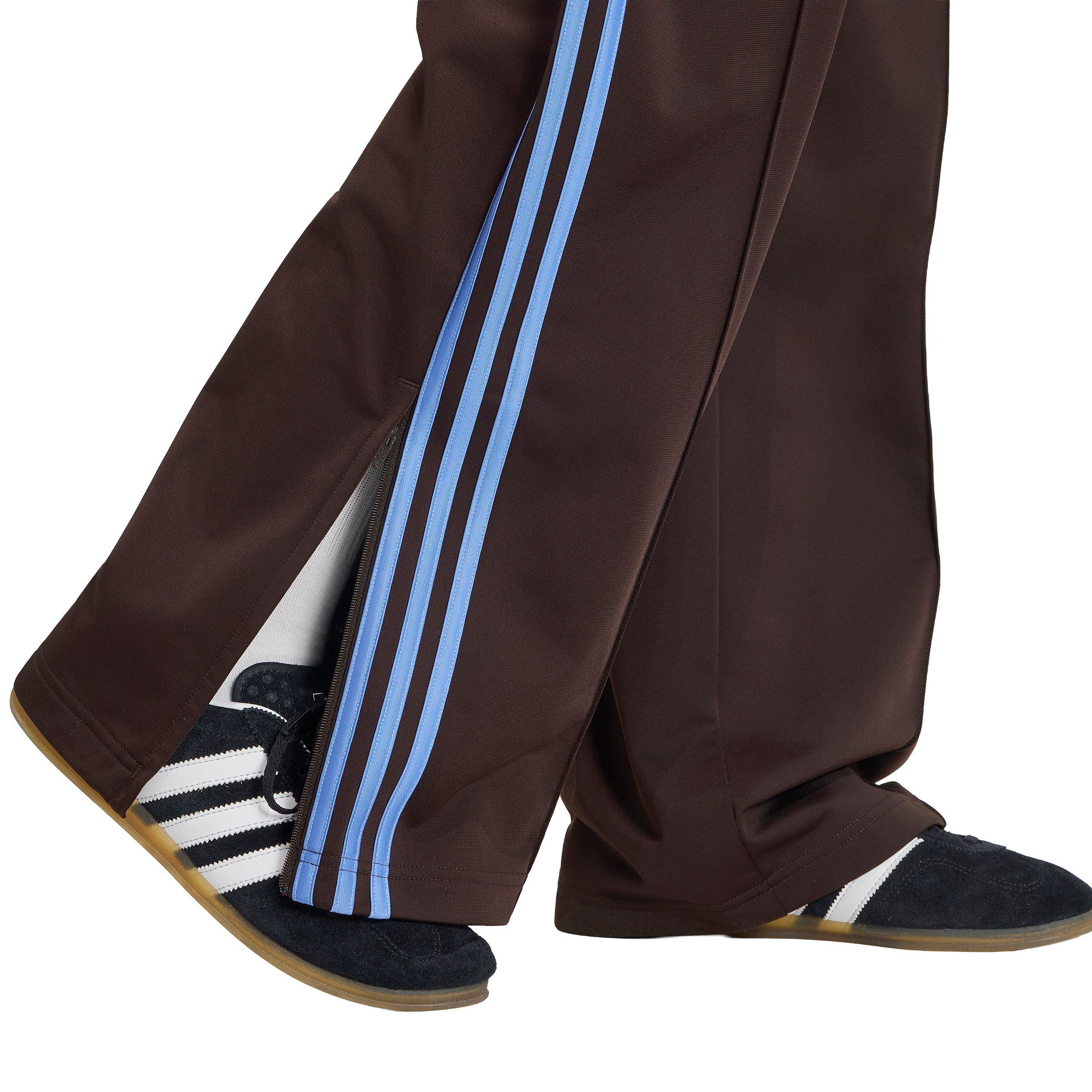 adidas Originals Women's Firebird Loose Tracksuit Pants - Brown/Blue - BROWN/BLUE