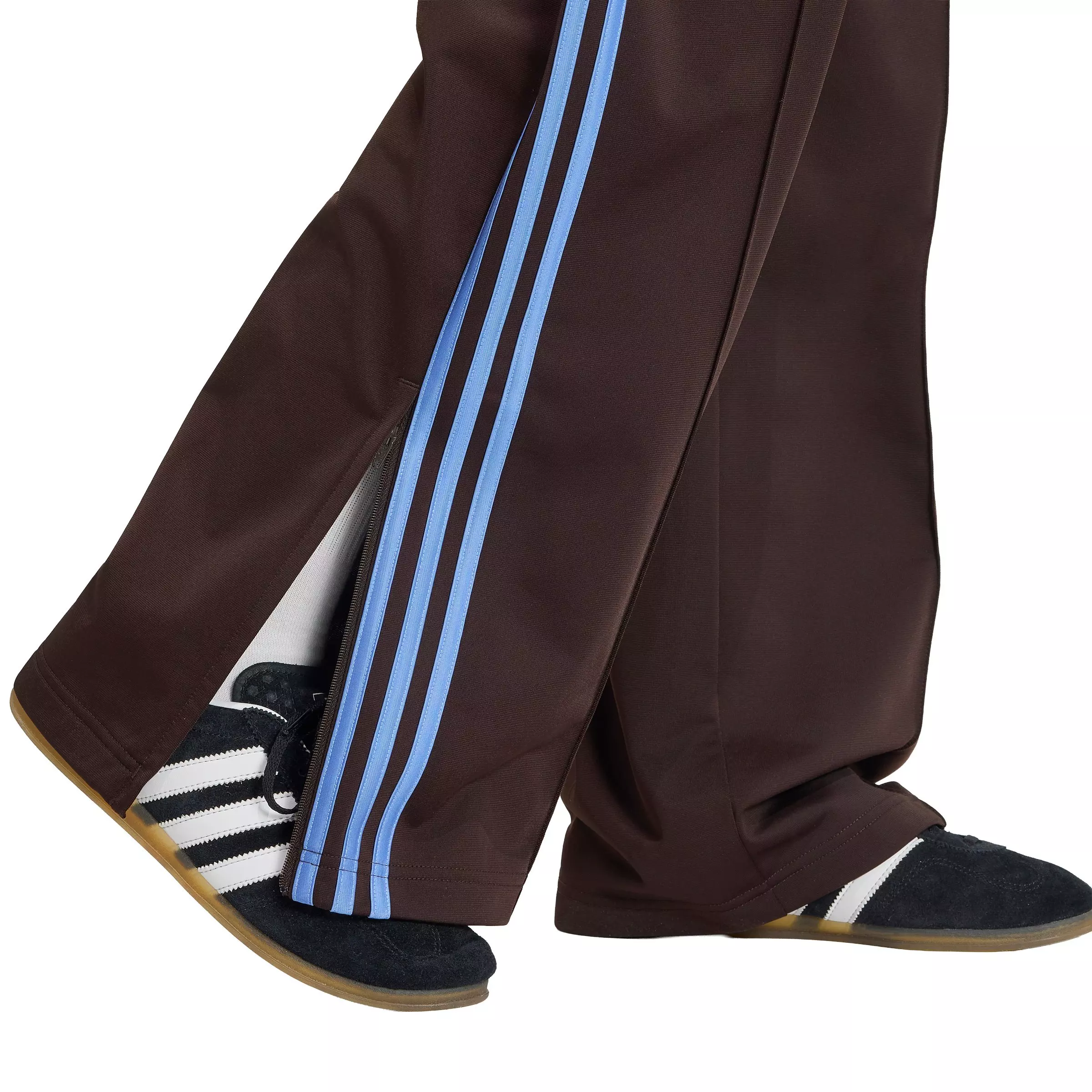 adidas Originals Women's Firebird Loose Tracksuit Pants - Brown/Blue - BROWN/BLUE