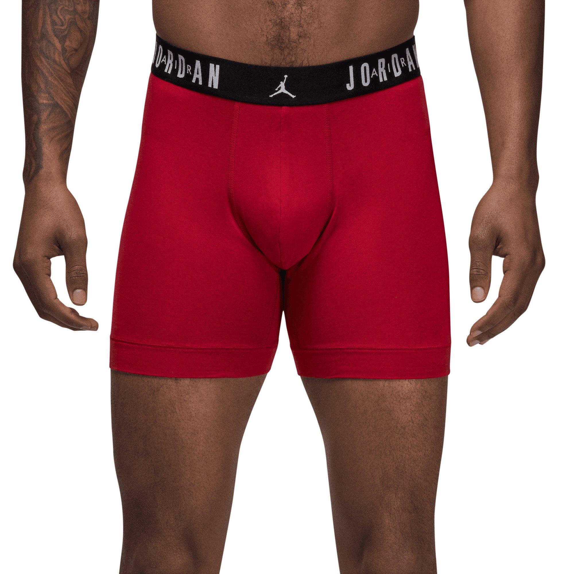 Jordan Men's Flight Cotton Core 3-Pack Boxer Brief - Red/Black/Grey - RED/BLACK/GREY Thumbnail View 3