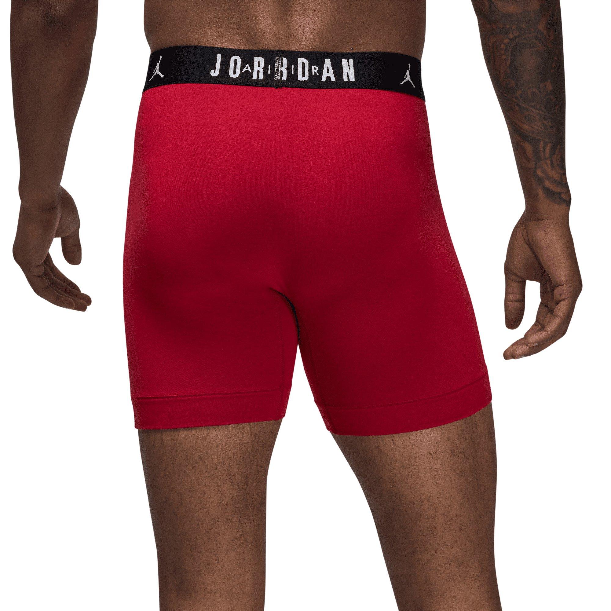 Jordan Men's Flight Cotton Core 3-Pack Boxer Brief - Red/Black/Grey - RED/BLACK/GREY Thumbnail View 4