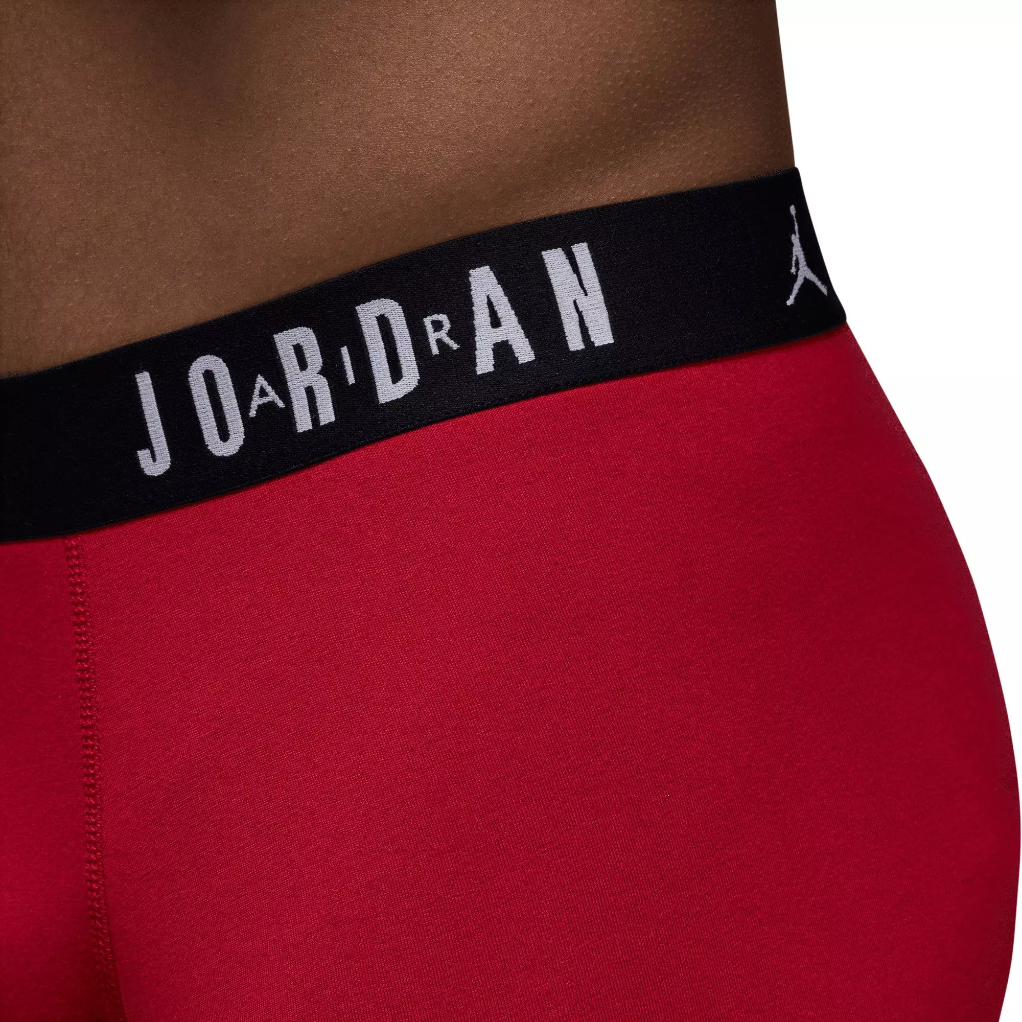 Jordan Men's Flight Cotton Core 3-Pack Boxer Brief - Red/Black/Grey - RED/BLACK/GREY