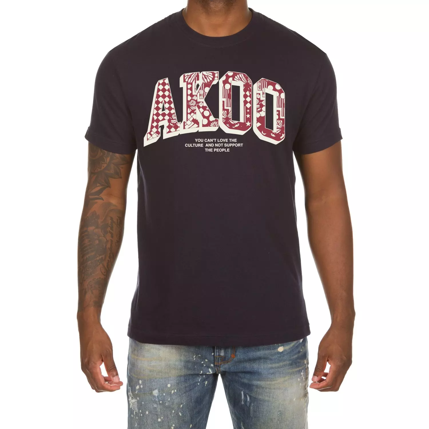 AKOO Men's Graphic Tee-Navy - NAVY