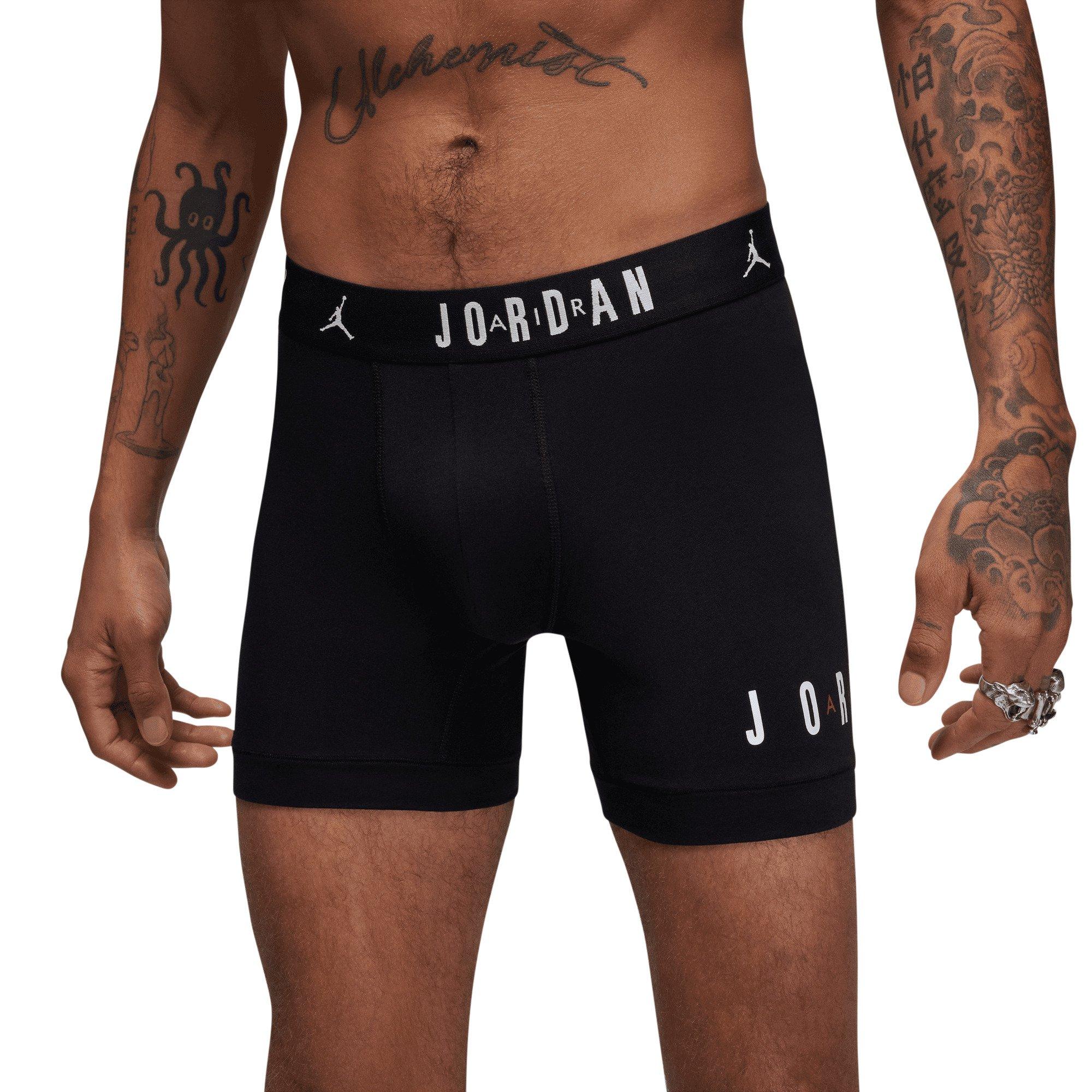 Jordan Men's Dri-FIT Cotton Essentials 2-pack Flight Boxer Briefs - Black - BLACK Thumbnail View 1