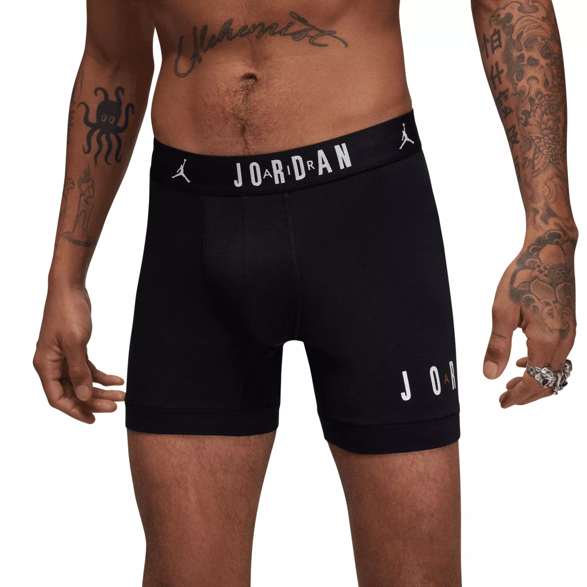 Jordan Men's Dri-FIT Cotton Essentials 2-pack Flight Boxer Briefs - Black - BLACK