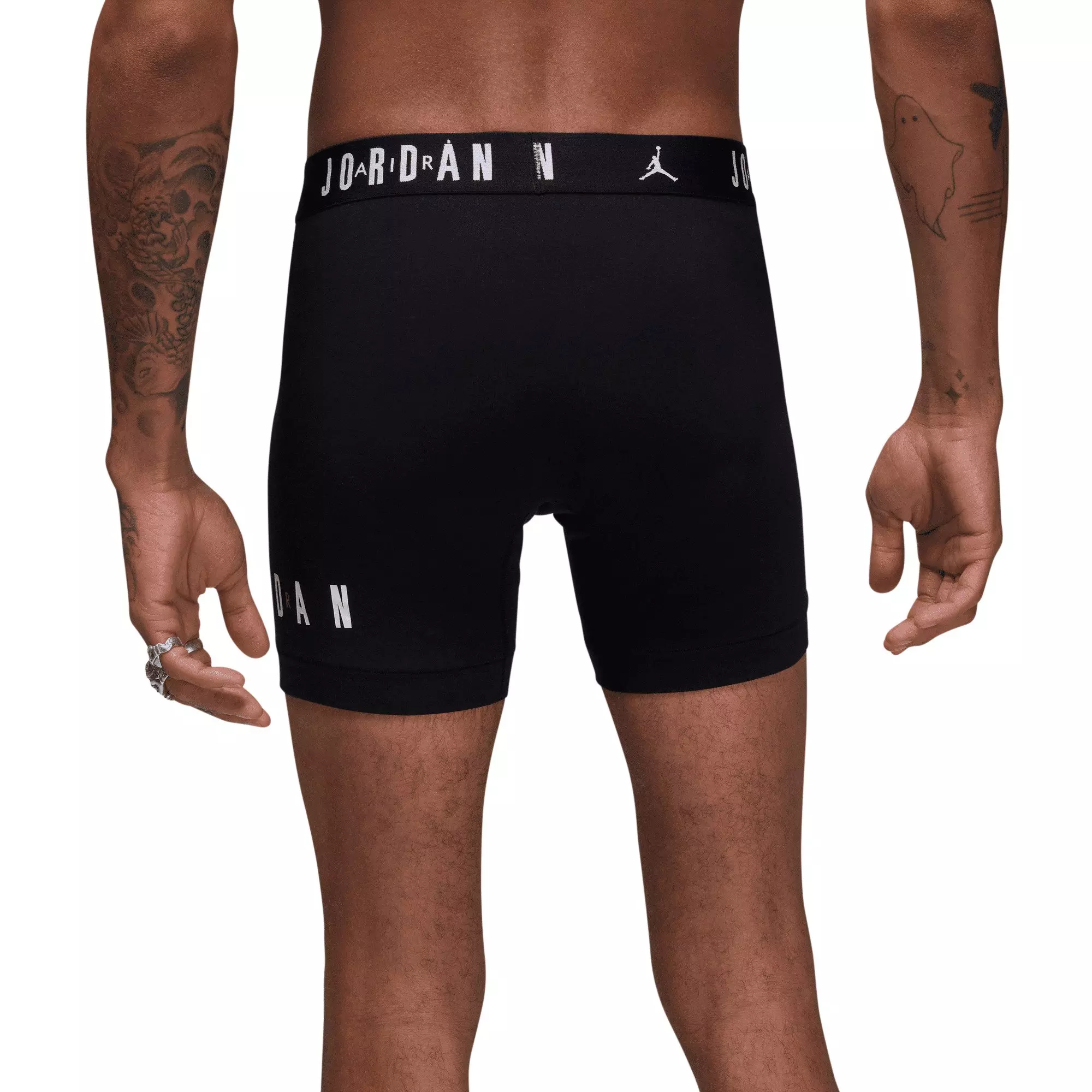 Jordan Men's Dri-FIT Cotton Essentials 2-pack Flight Boxer Briefs -Black - BLACK