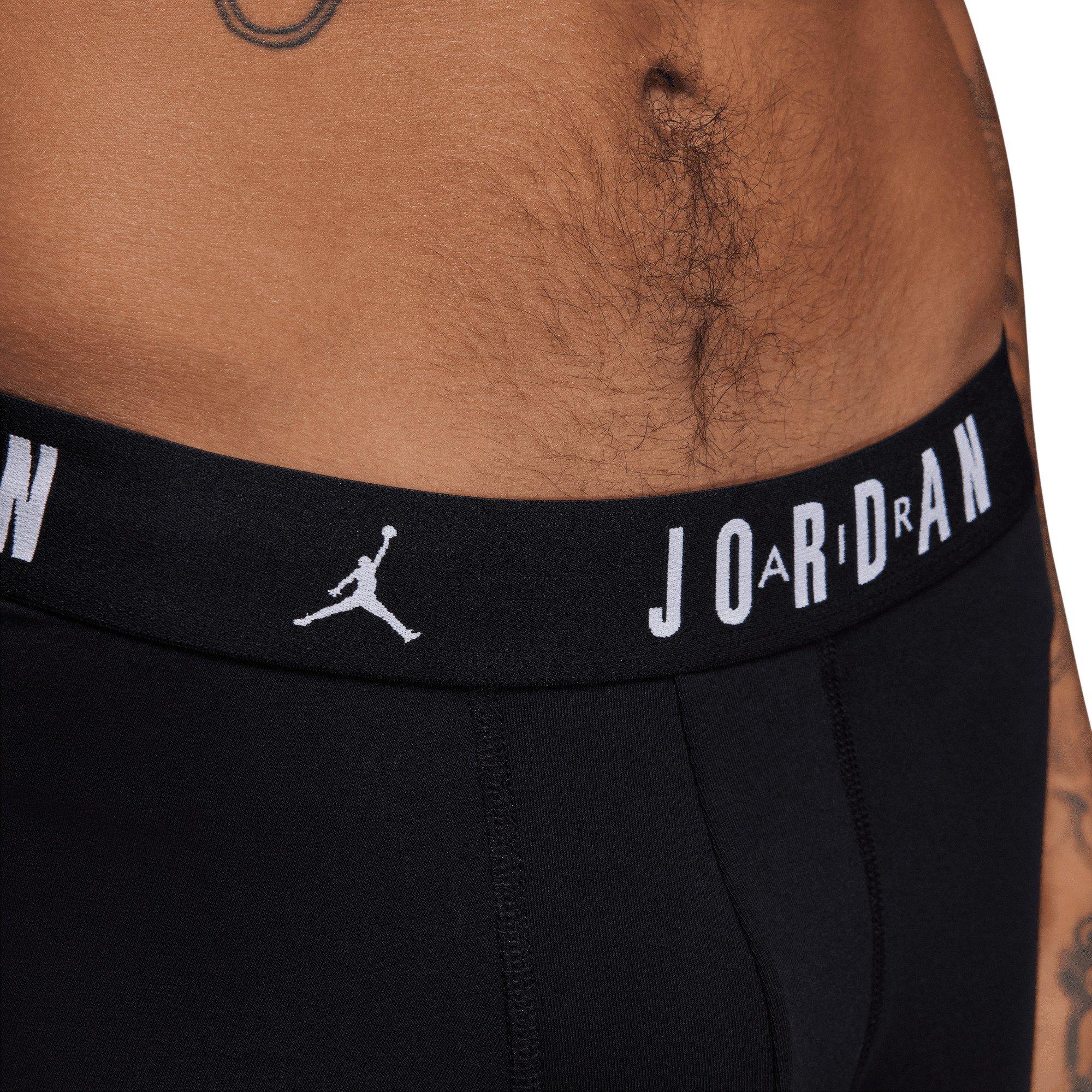 Jordan Men's Dri-FIT Cotton Essentials 2-pack Flight Boxer Briefs -Black - BLACK Thumbnail View 3