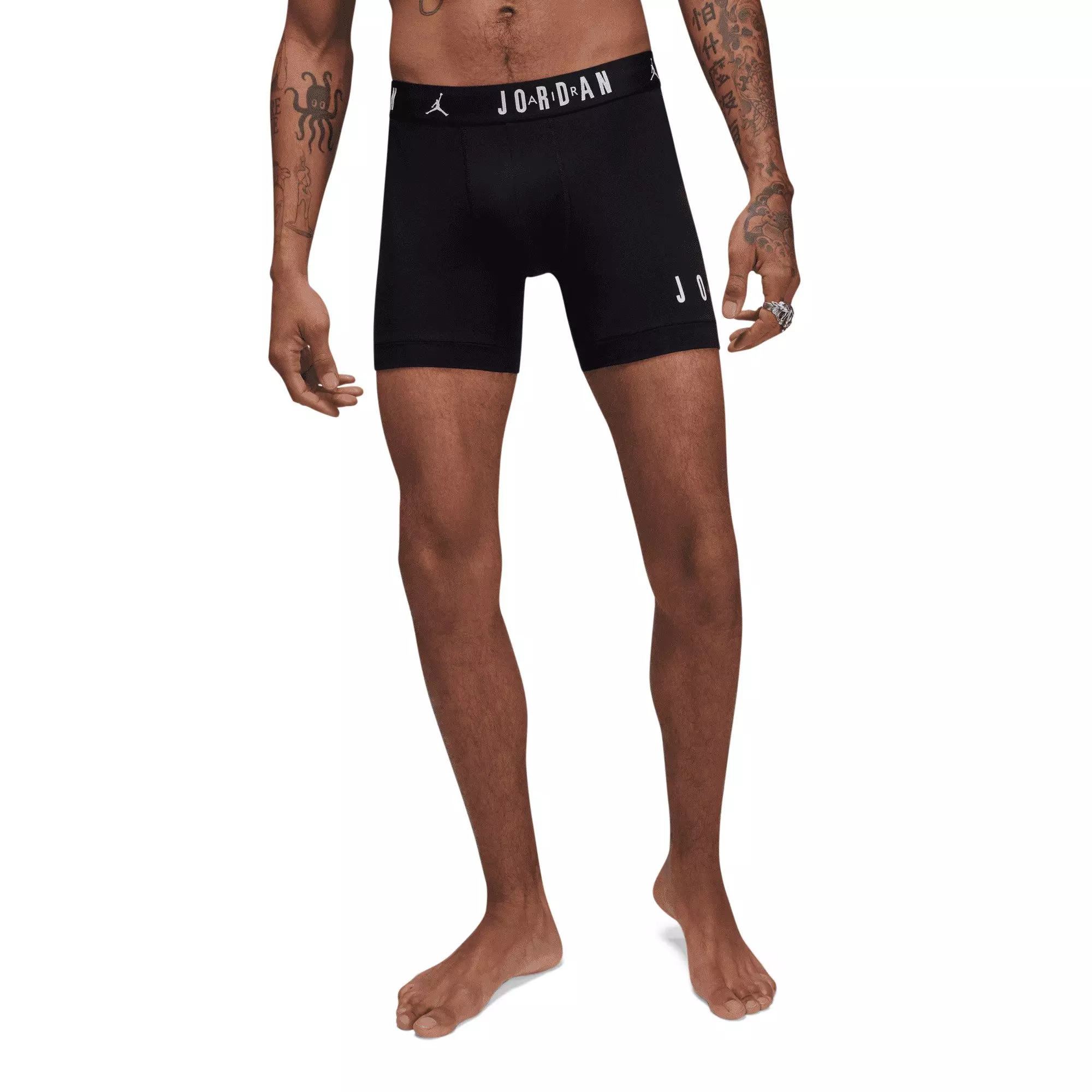 Jordan Men's Dri-FIT Cotton Essentials 2-pack Flight Boxer Briefs -Black - BLACK