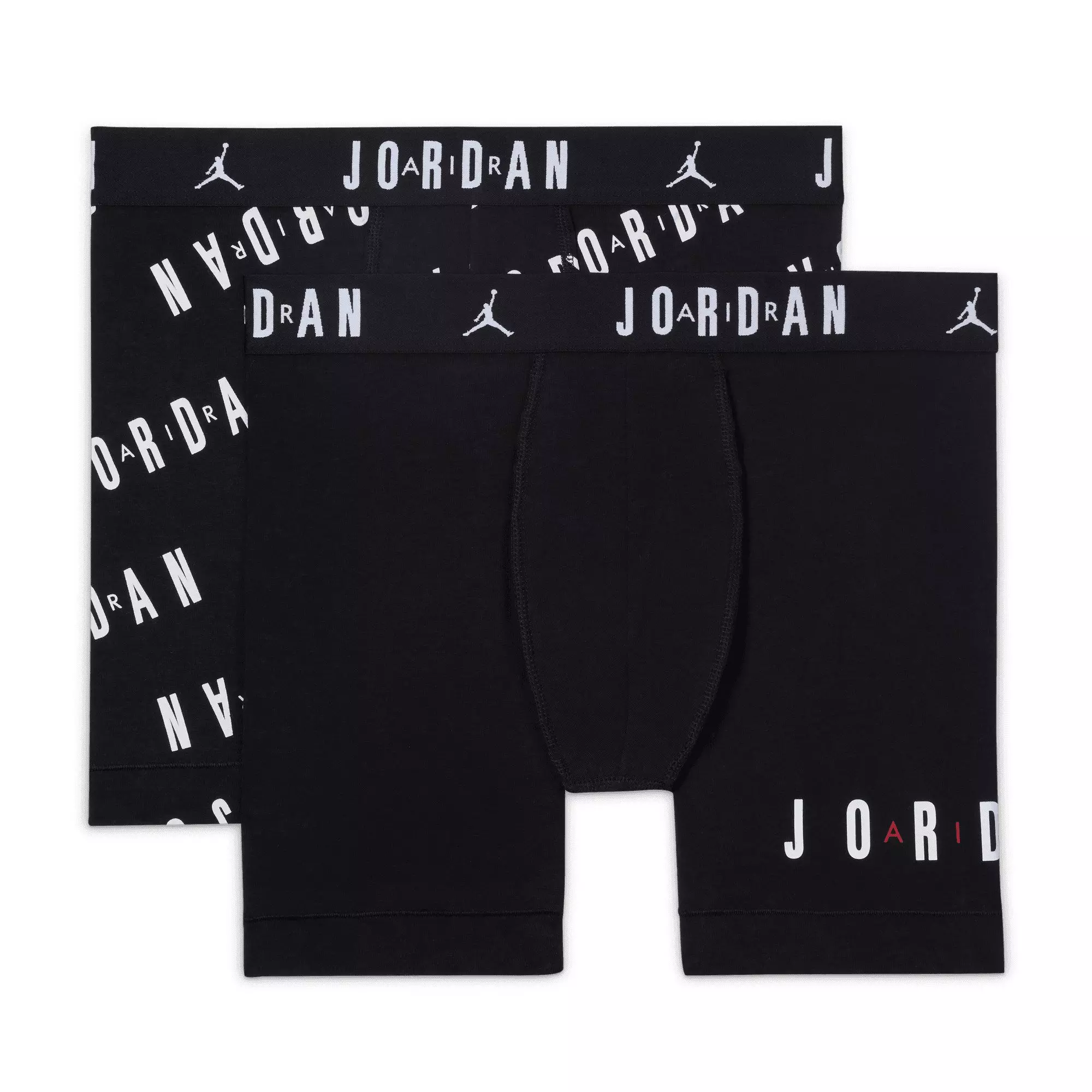 Jordan Men's Dri-FIT Cotton Essentials 2-pack Flight Boxer Briefs - Black - BLACK