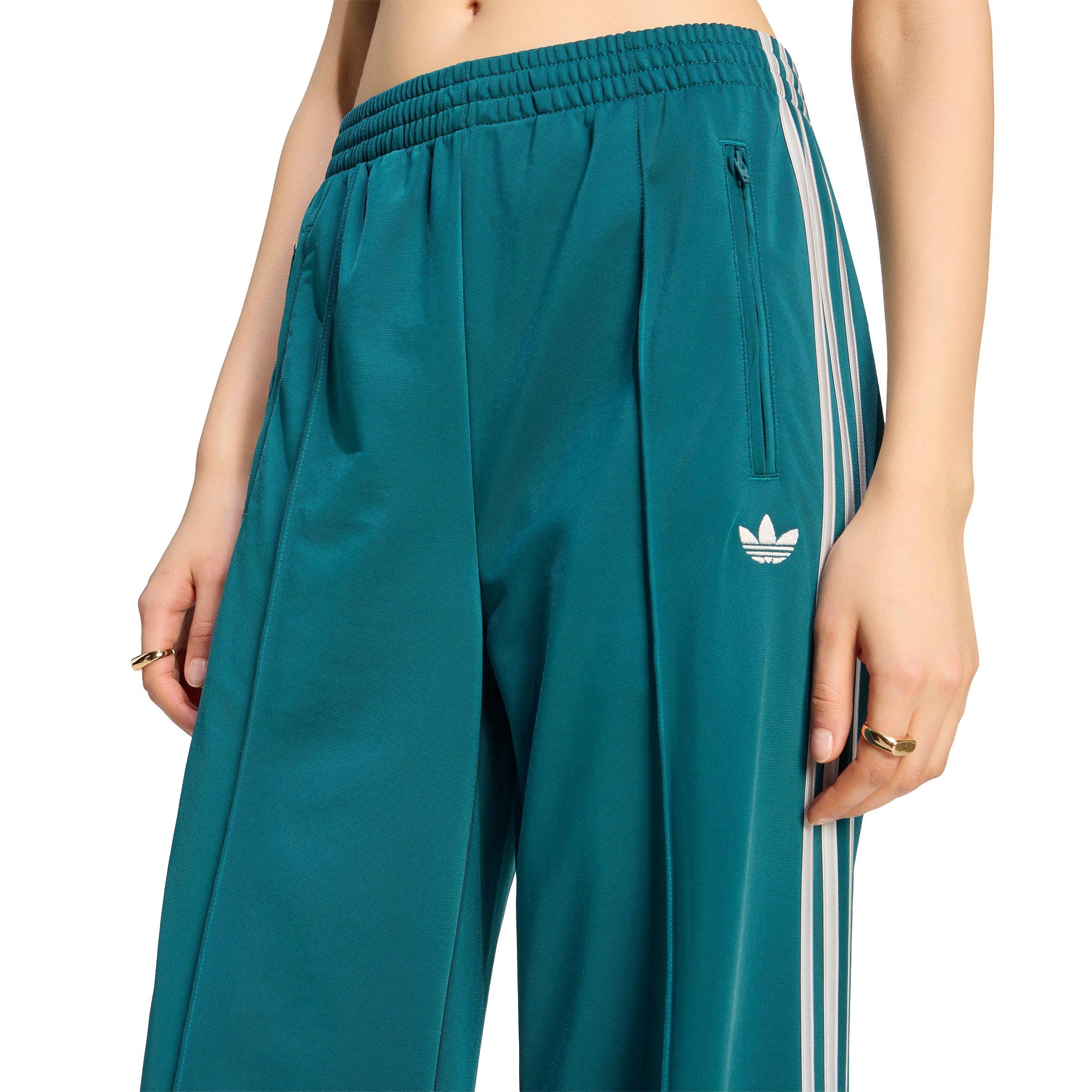 adidas Originals Women's Firebird Loose Tracksuit Pants - Green/Grey - GREEN/GREY Thumbnail View 3