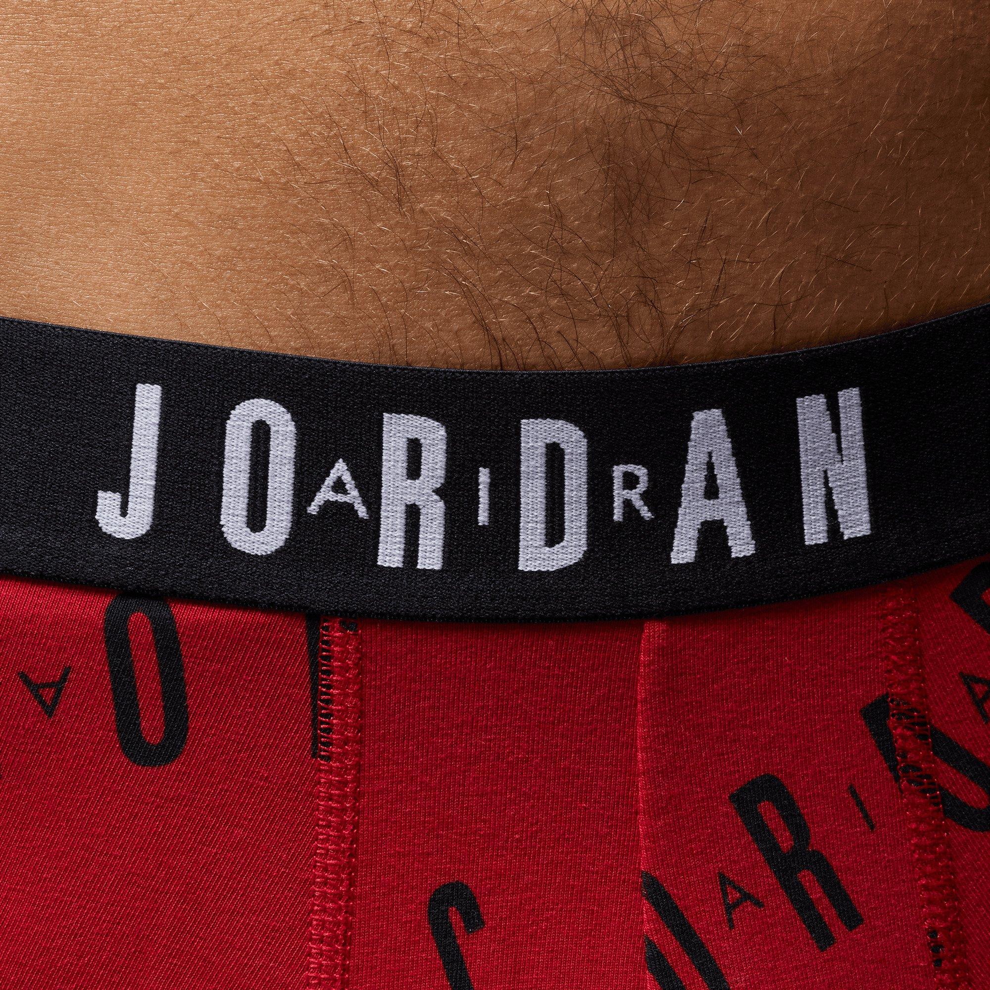 Jordan Men's Dri-FIT Cotton Essentials 2-pack Flight Boxer Briefs -Red/Black - RED/BLACK Thumbnail View 3