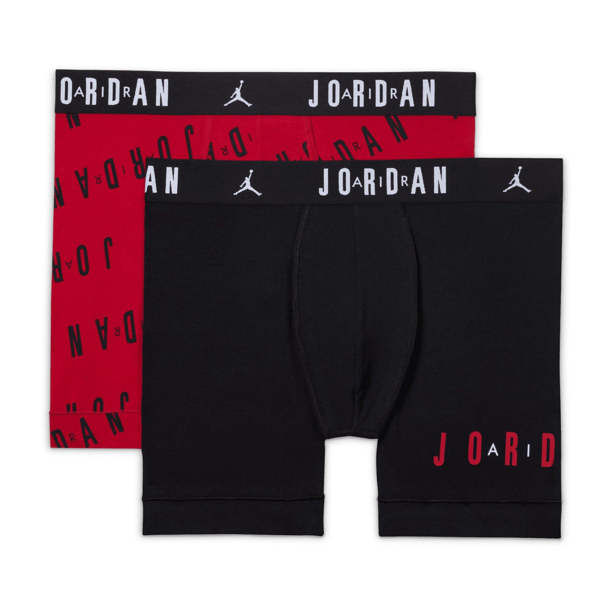 Jordan Men's Dri-FIT Cotton Essentials 2-pack Flight Boxer Briefs -Red/Black - RED/BLACK Thumbnail View 5