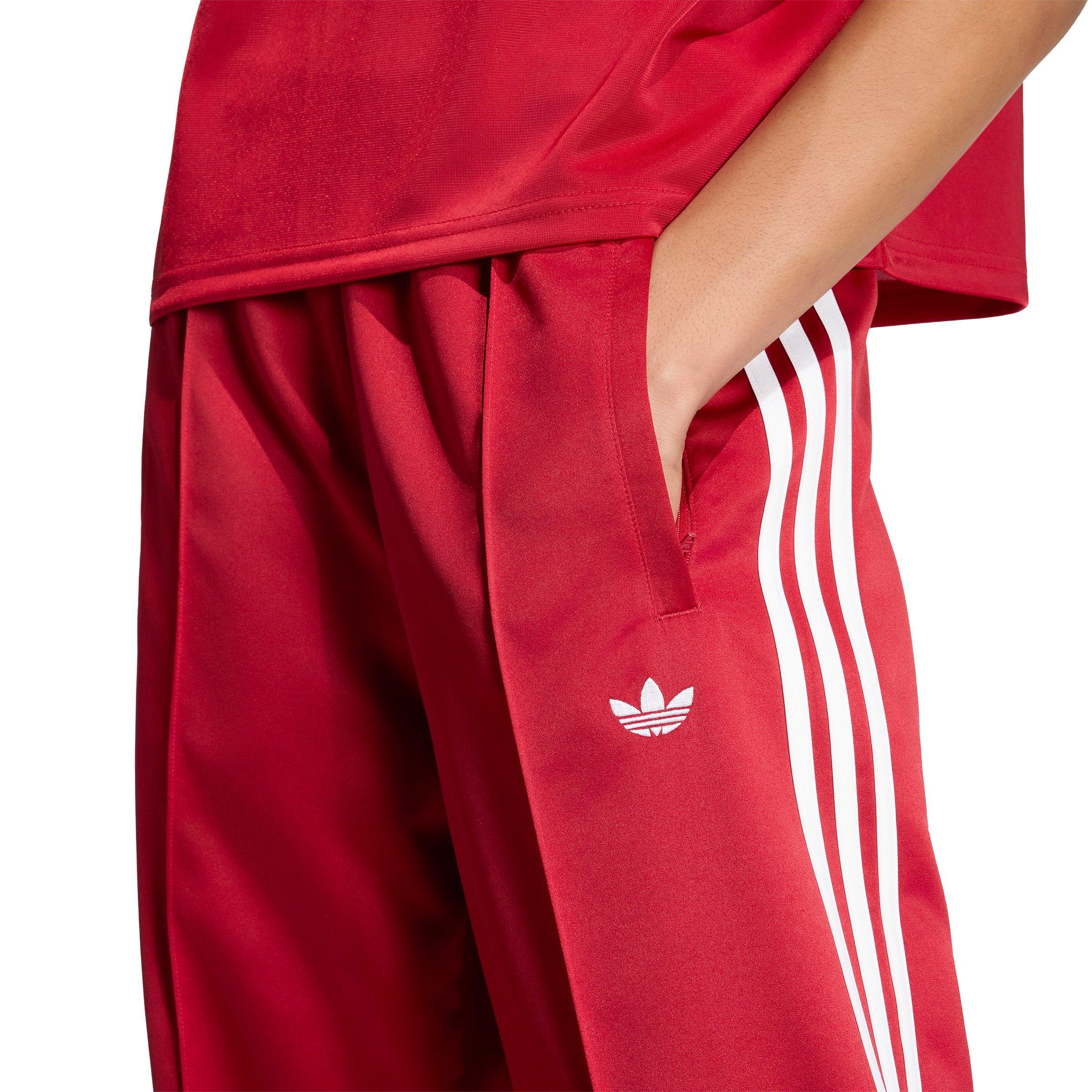 adidas Originals Women's Satin SST Loose Track Pant - Red/White - RED/WHITE Thumbnail View 3