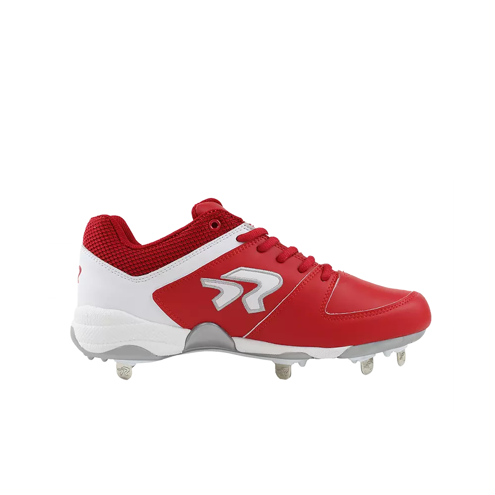 RIP-IT Ringor Flite "Red/White" Women's Softball Cleat with Spikes - RED/WHITE