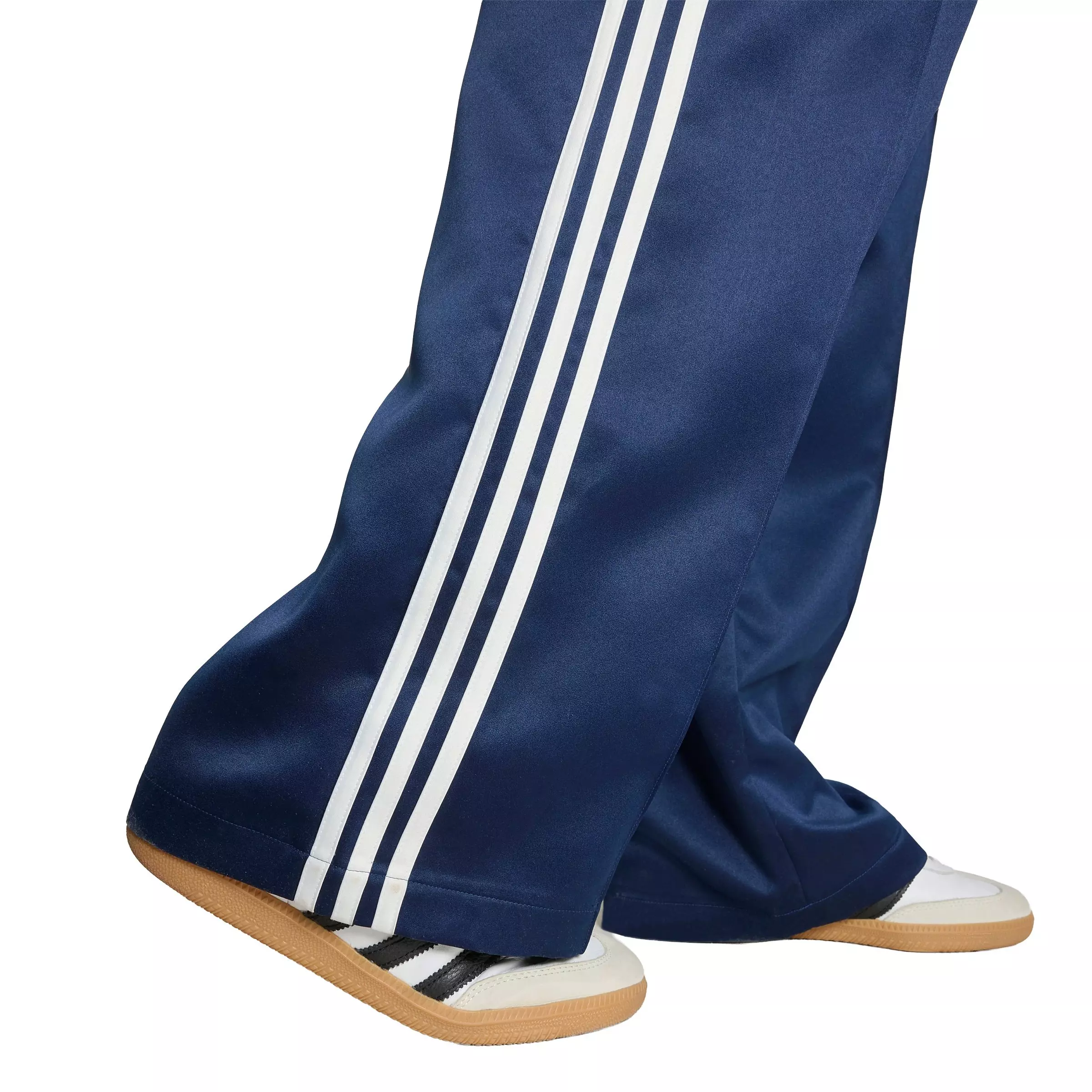 adidas Originals Women's Satin SST Loose Track Pant - Blue/White - BLUE/WHITE