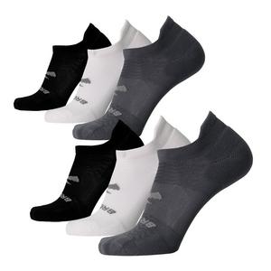 Brooks Women's Run-In No Show 6-Pack Socks-Asphalt/White/Black