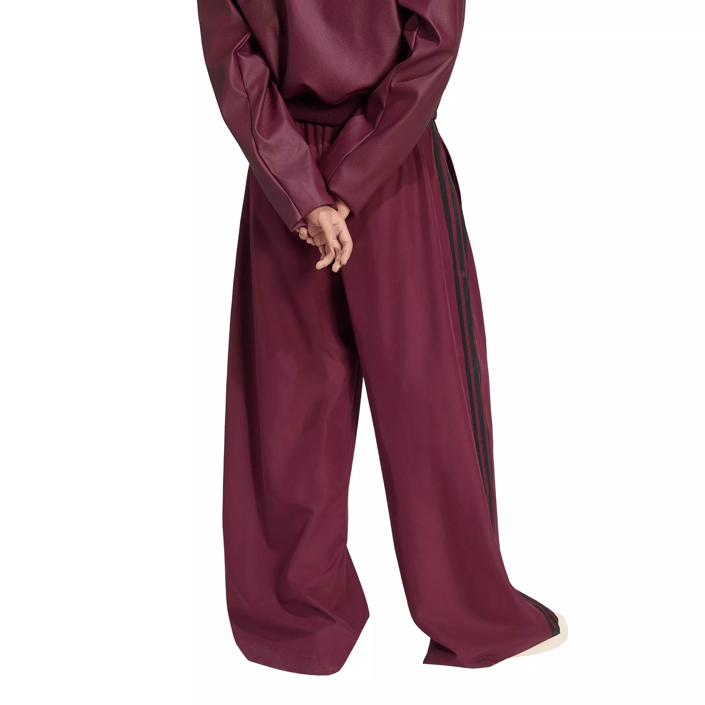 adidas Originals Women's Firebird Adilenium Track Pants - Maroon/Black - MAROON/BLACK