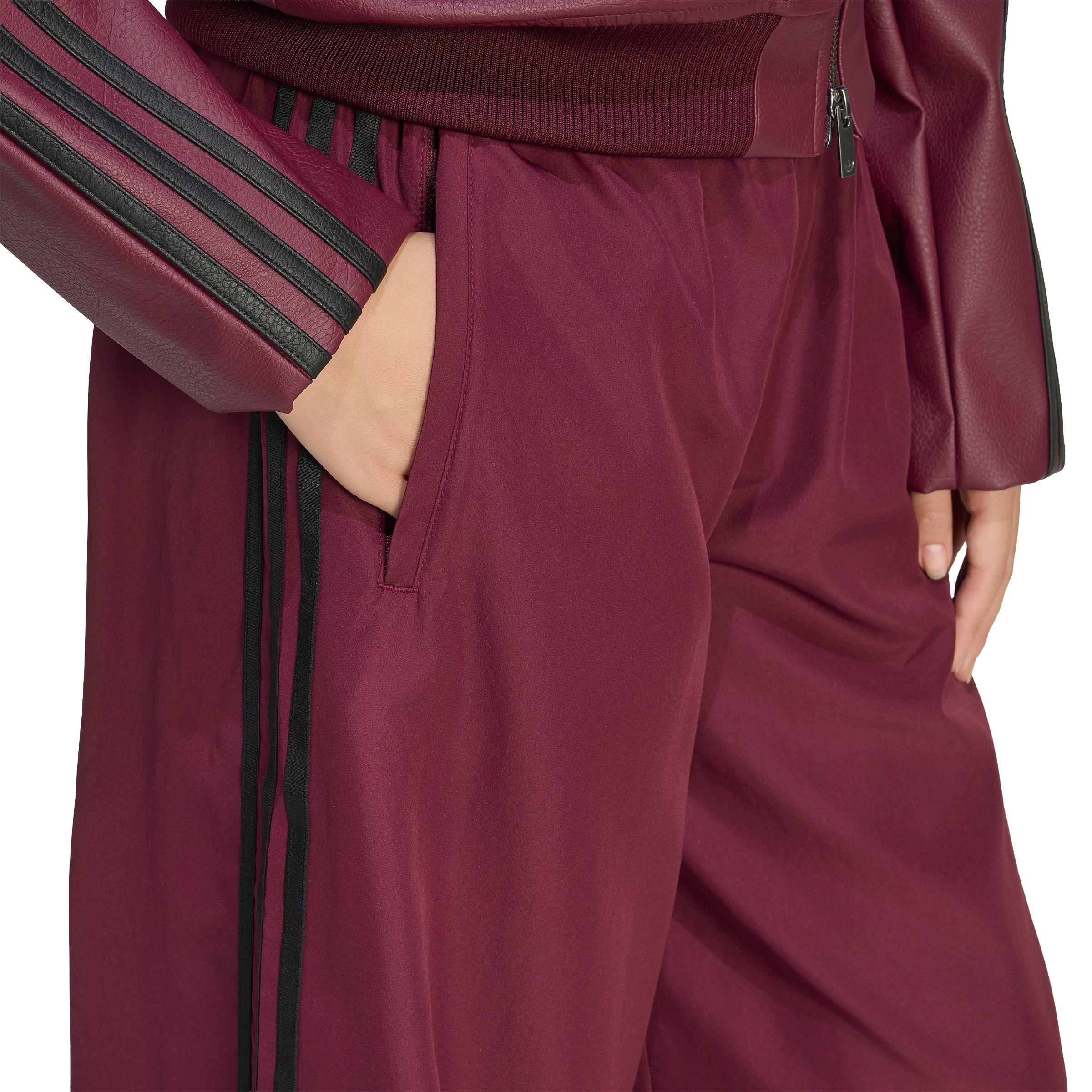 adidas Originals Women's Firebird Adilenium Track Pants - Maroon/Black - MAROON/BLACK Thumbnail View 4