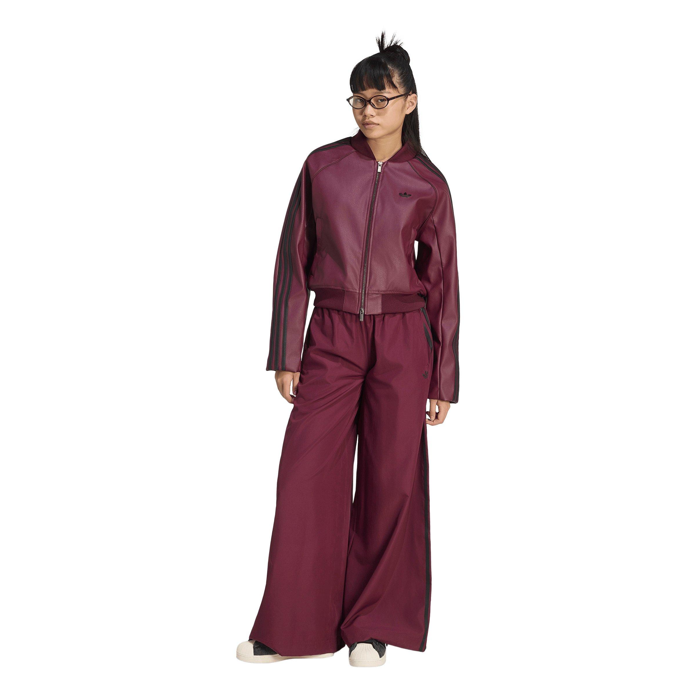 adidas Originals Women's Firebird Adilenium Track Pants - Maroon/Black - MAROON/BLACK Thumbnail View 5