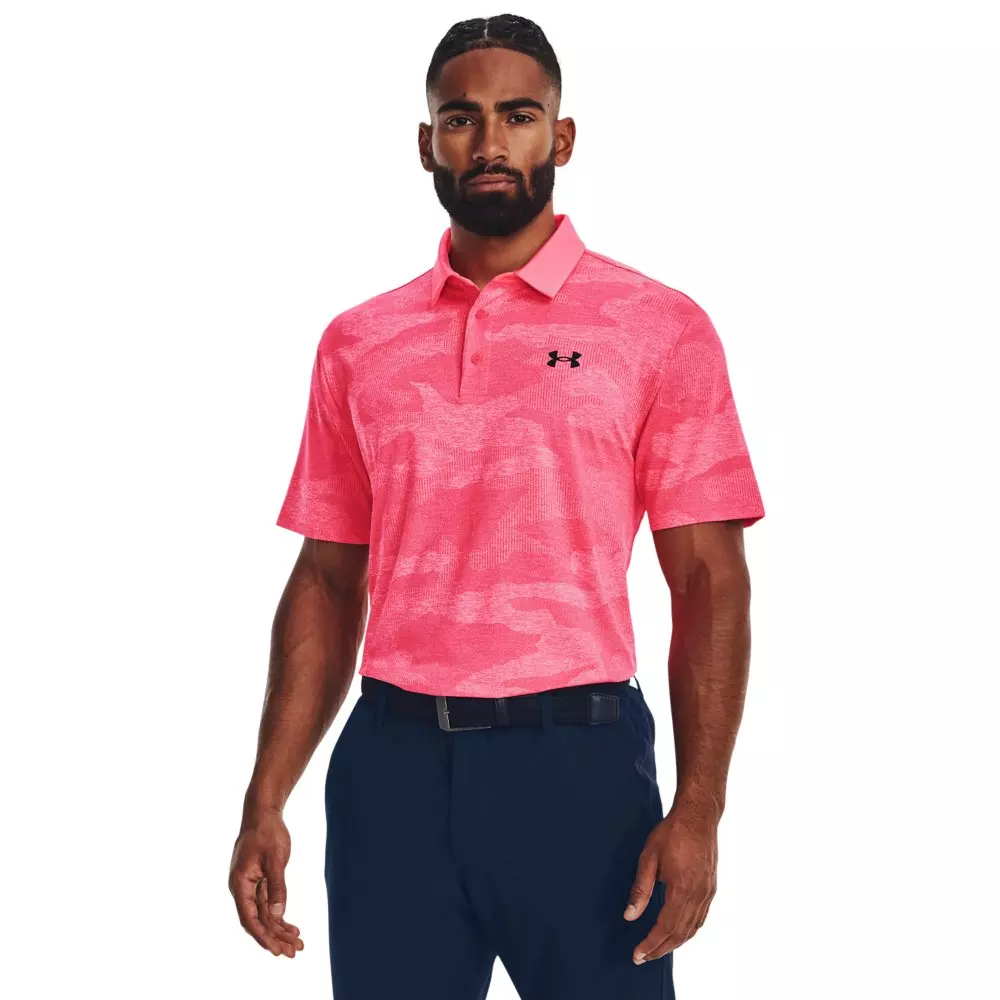 Under Armour Men's Playoff 2.0 Jacquard Polo - Pink - PINK