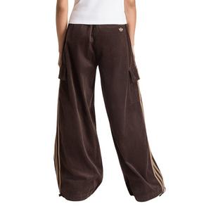 adidas Originals Women's Corduroy 3-Stripes Cargo Pants - Brown - BROWN