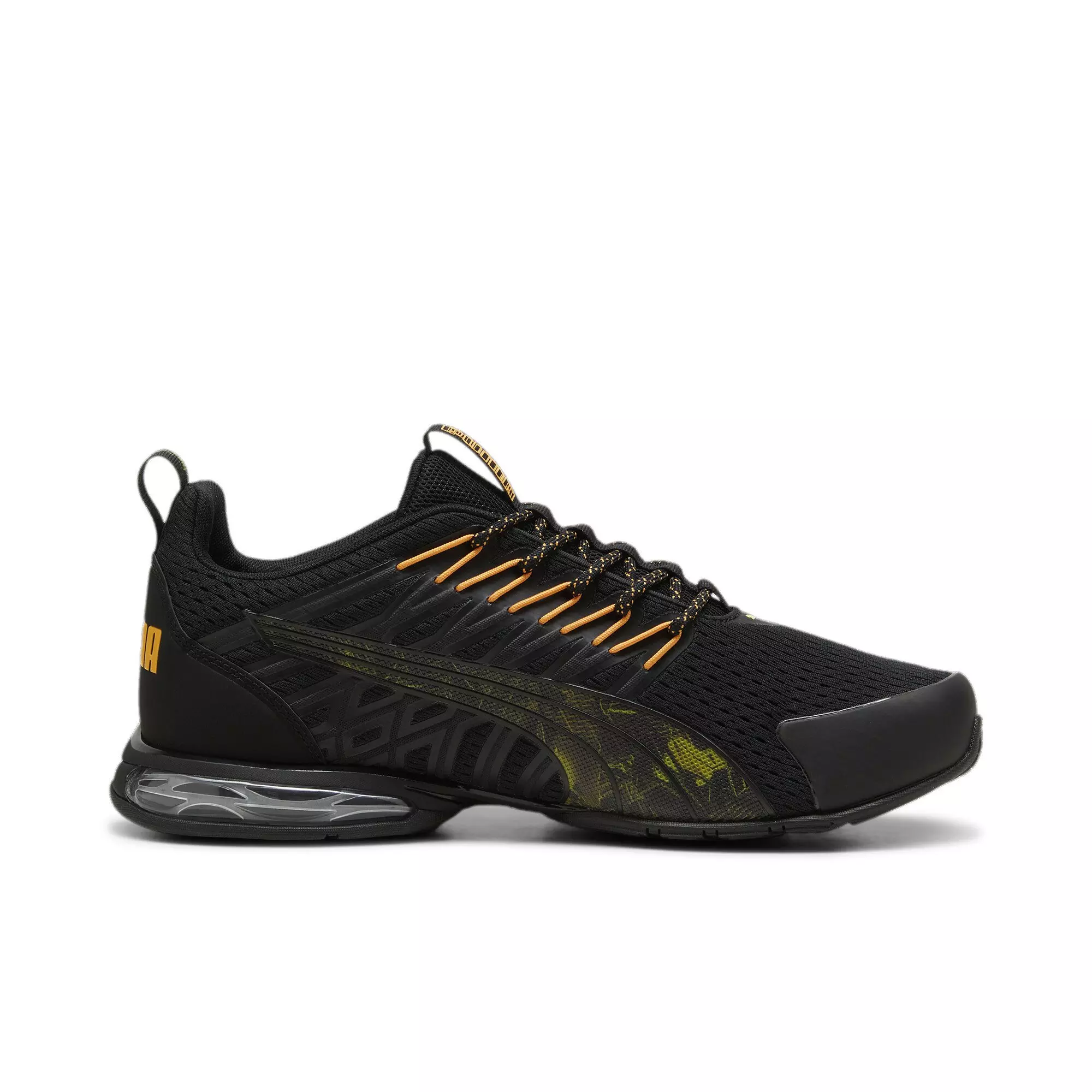 PUMA Voltaic Evo Retrofuture "Black/Lime/Orange" Men's Running Shoe - BLACK/LIME/ORANGE
