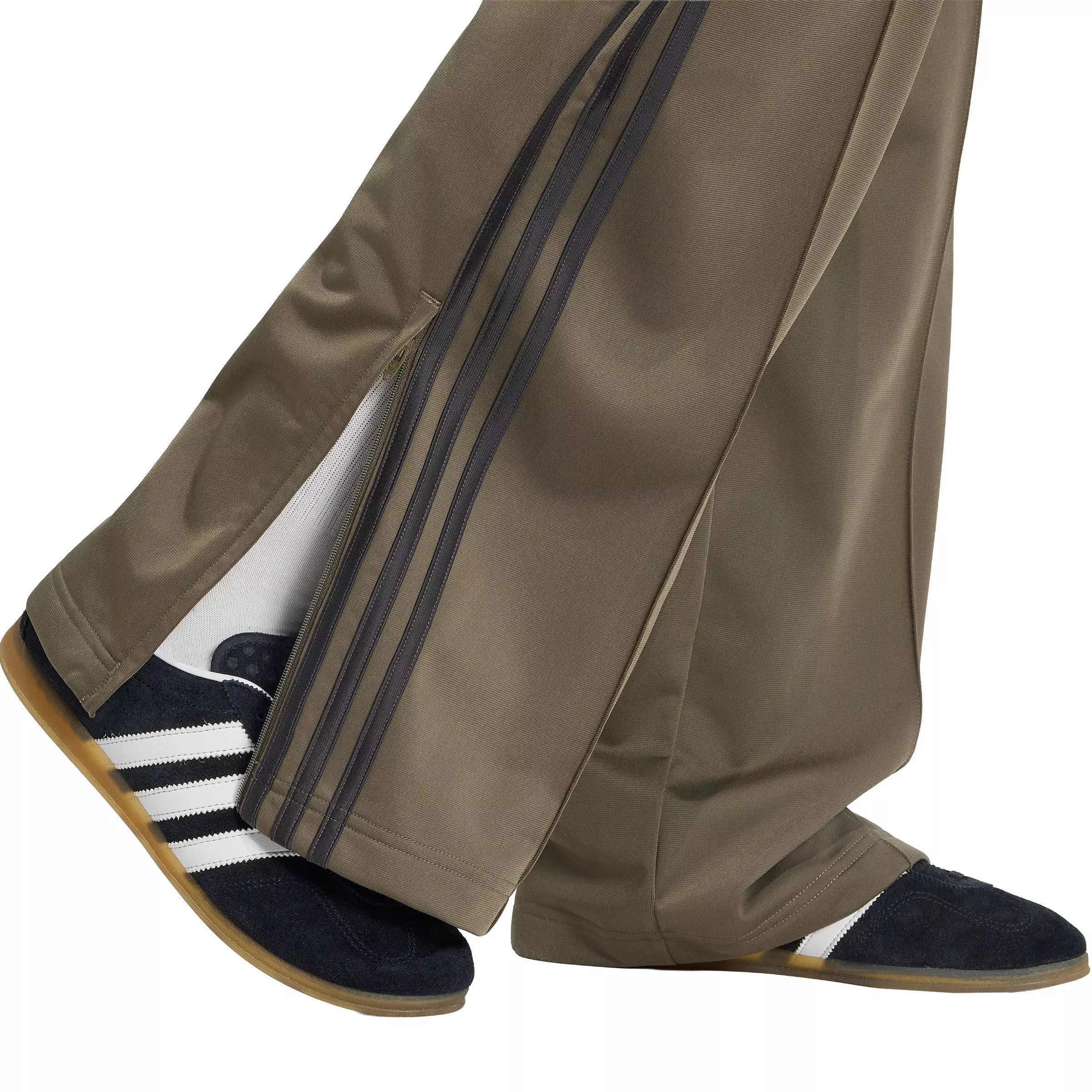 adidas Originals Women's Firebird Loose Tracksuit Pants - Brown/Black - BROWN/BLACK