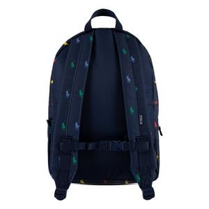 Polo Ralph Lauren Allover Logo Printed Large Backpack -Navy