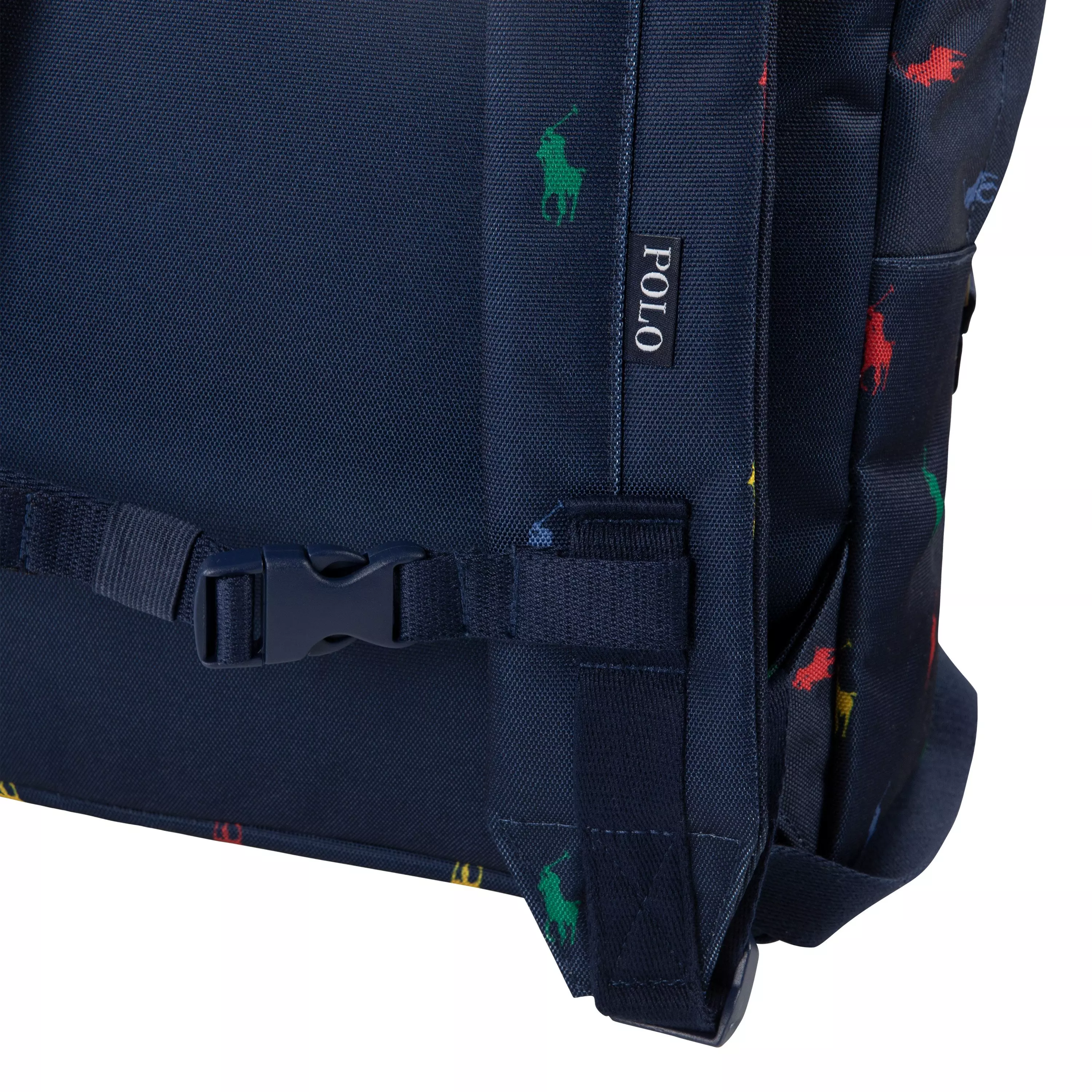 Polo Ralph Lauren Allover Logo Printed Large Backpack -Navy - NAVY