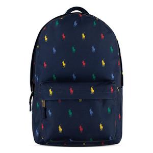 Polo Ralph Lauren Allover Logo Printed Large Backpack -Navy