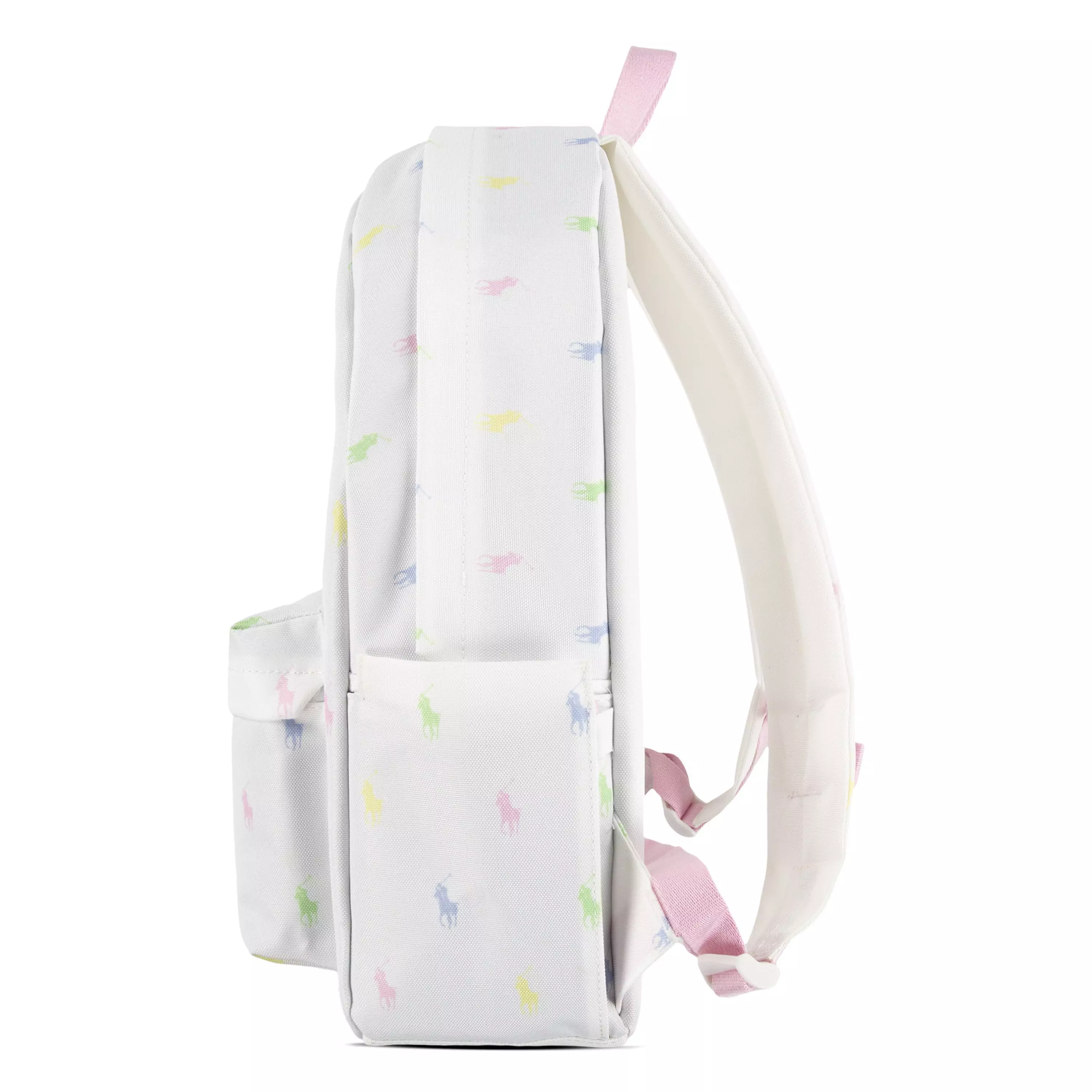 Polo Ralph Lauren Allover Logo Printed Large Backpack - White - WHITE