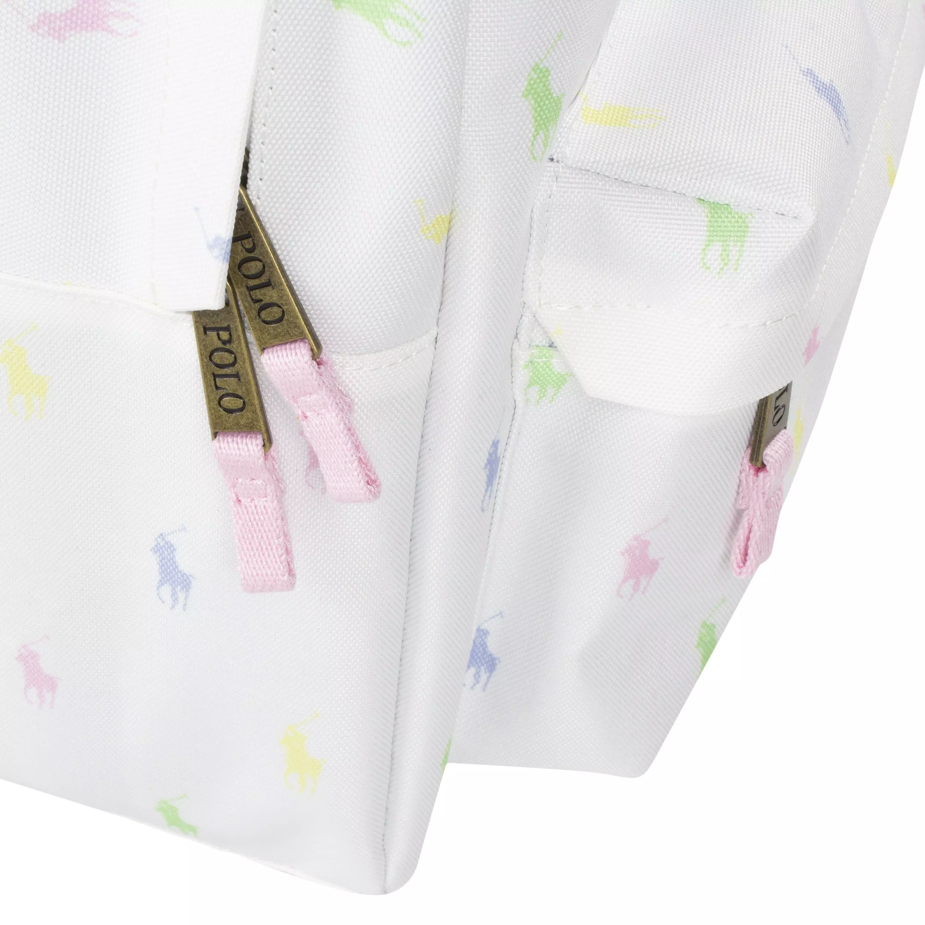 Polo Ralph Lauren Allover Logo Printed Large Backpack - White - WHITE