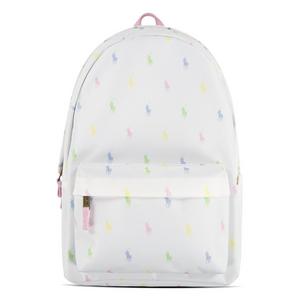 Polo Ralph Lauren Allover Logo Printed Large Backpack -White