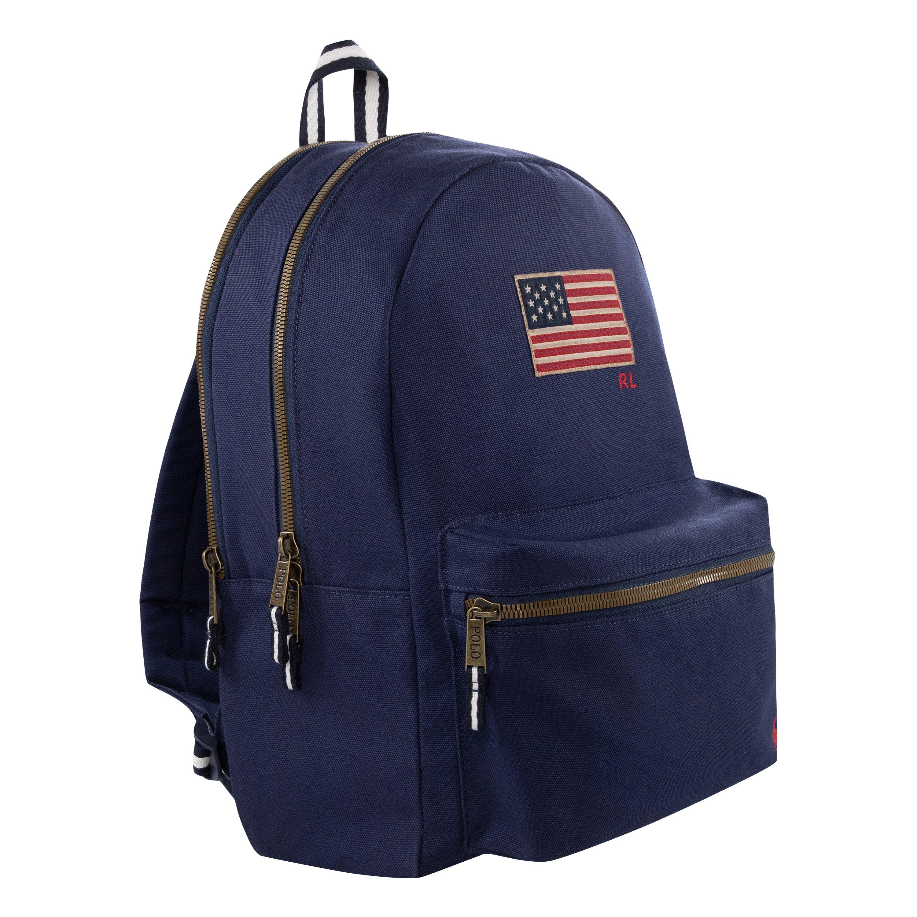 Polo Ralph Lauren Americana Backpack - Navy - NAVY Thumbnail View 6
