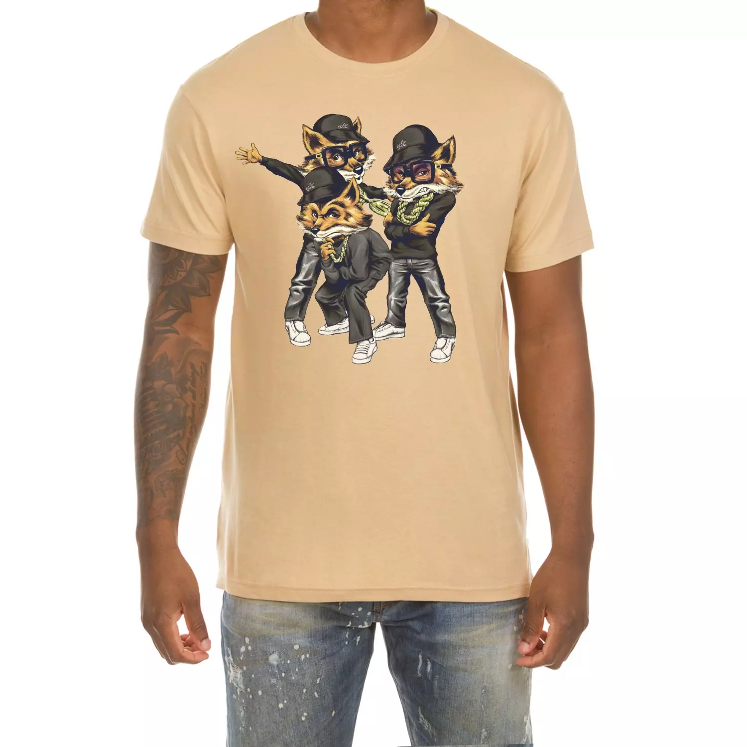 AKOO Men's Run Slick Tee Shirt-Sand - SAND
