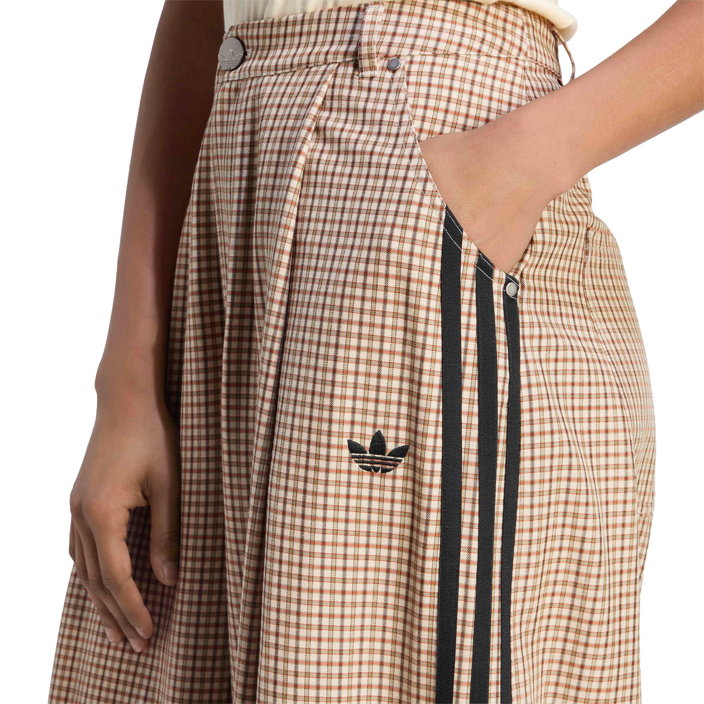 adidas Originals Women's Injection Check Loose Trousers - Tan/Brown - TAN/BROWN