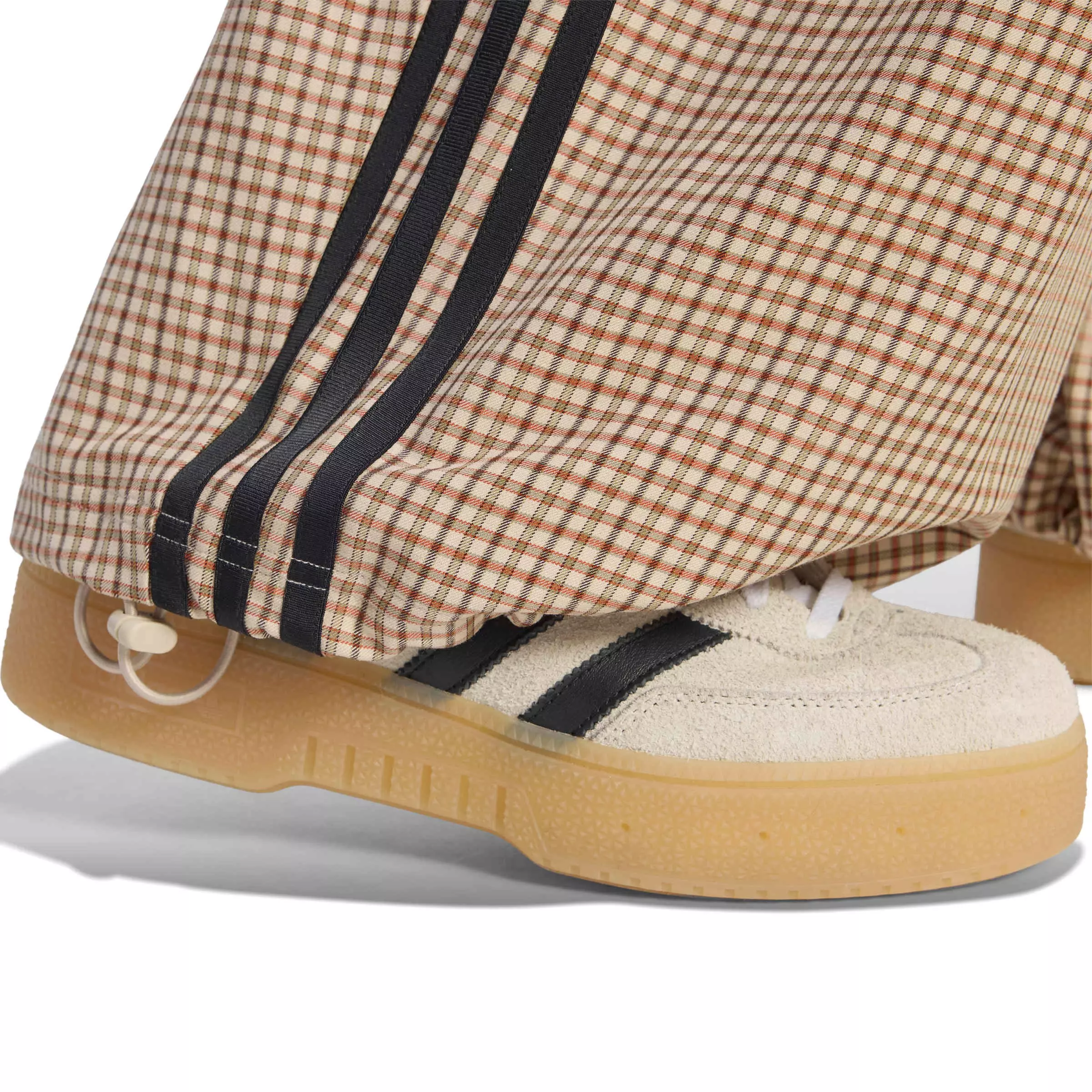adidas Originals Women's Injection Check Loose Trousers - Tan/Brown - TAN/BROWN