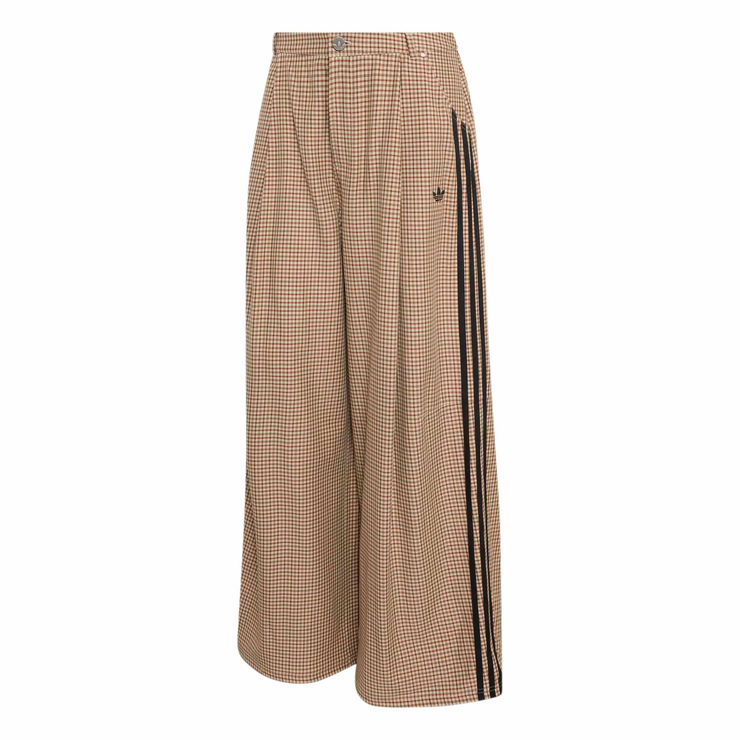 adidas Originals Women's Injection Check Loose Trousers - Tan/Brown - TAN/BROWN