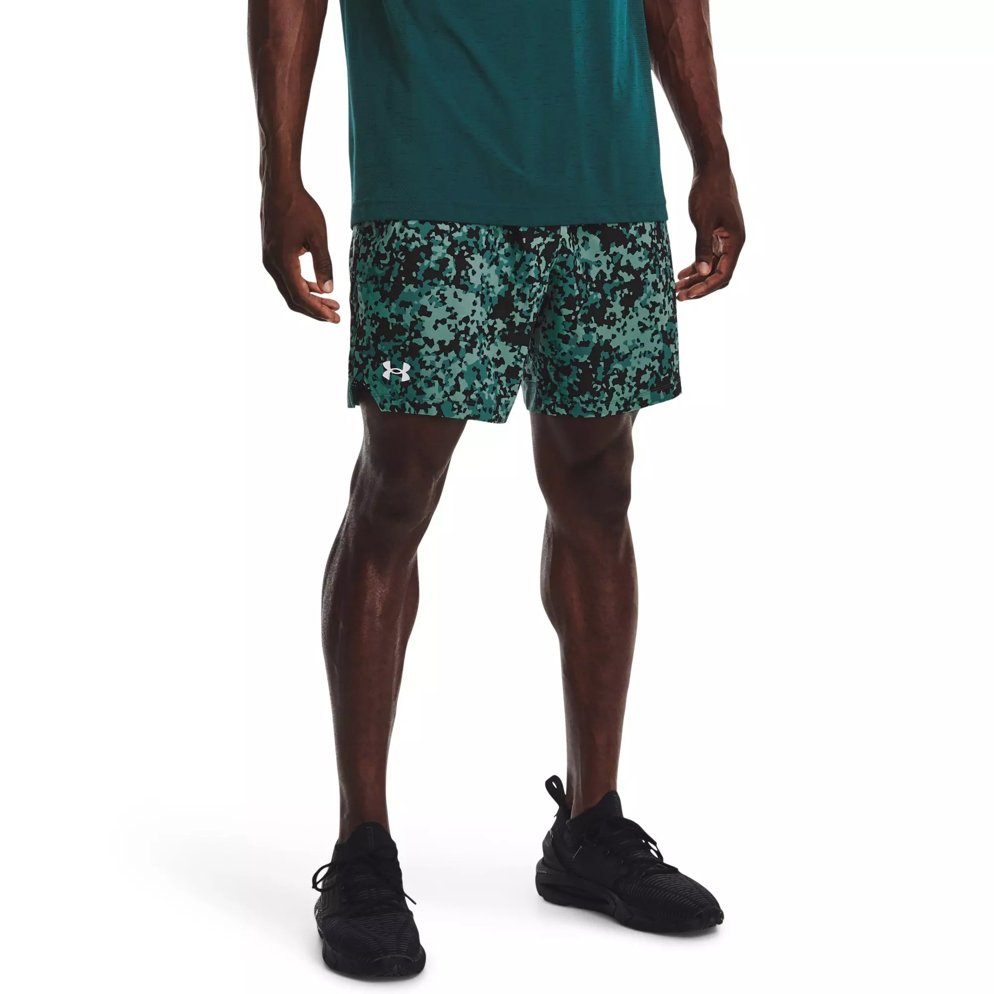 Under Armour Men's Vanish Woven 6" Printed Shorts - TEAL/WHITE