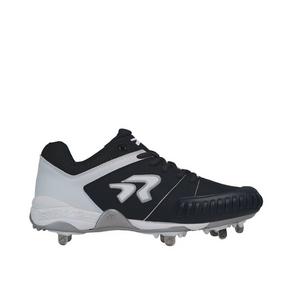 RIP-IT Ringor Flite "Black/White" Women's Softball Cleat with Spikes and Pitching Toe