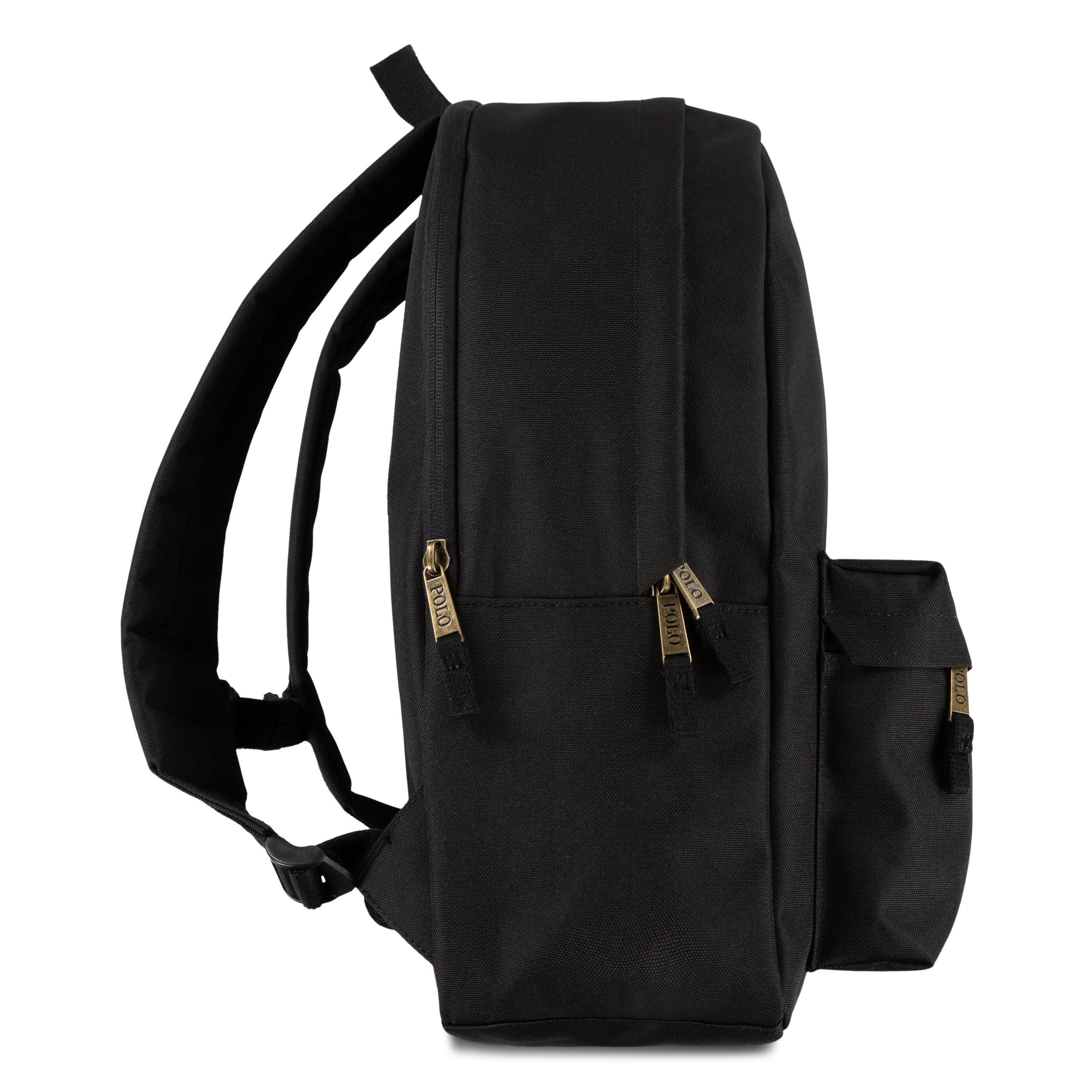 Polo Ralph Lauren Poly Pony Backpack - Black - BLACK Thumbnail View 3