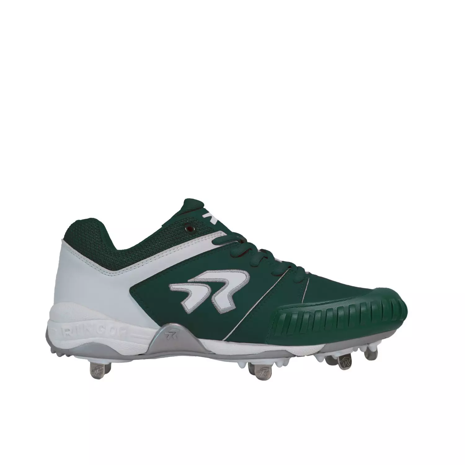 RIP-IT Ringor Flite "Green/White" Women's Softball Cleat with Spikes and Pitching Toe - GREEN/WHITE