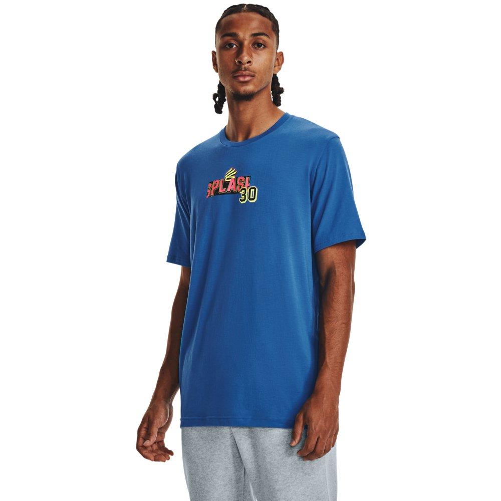 Under Armour Men's Curry Splash Party Short-Sleeve T-Shirt-Blue/White - BLUE/WHITE Thumbnail View 1