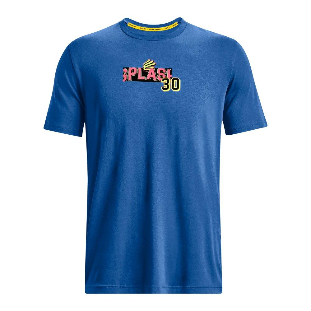 Under Armour Men's Curry Splash Party Short-Sleeve T-Shirt-Blue/White - BLUE/WHITE Thumbnail View 5