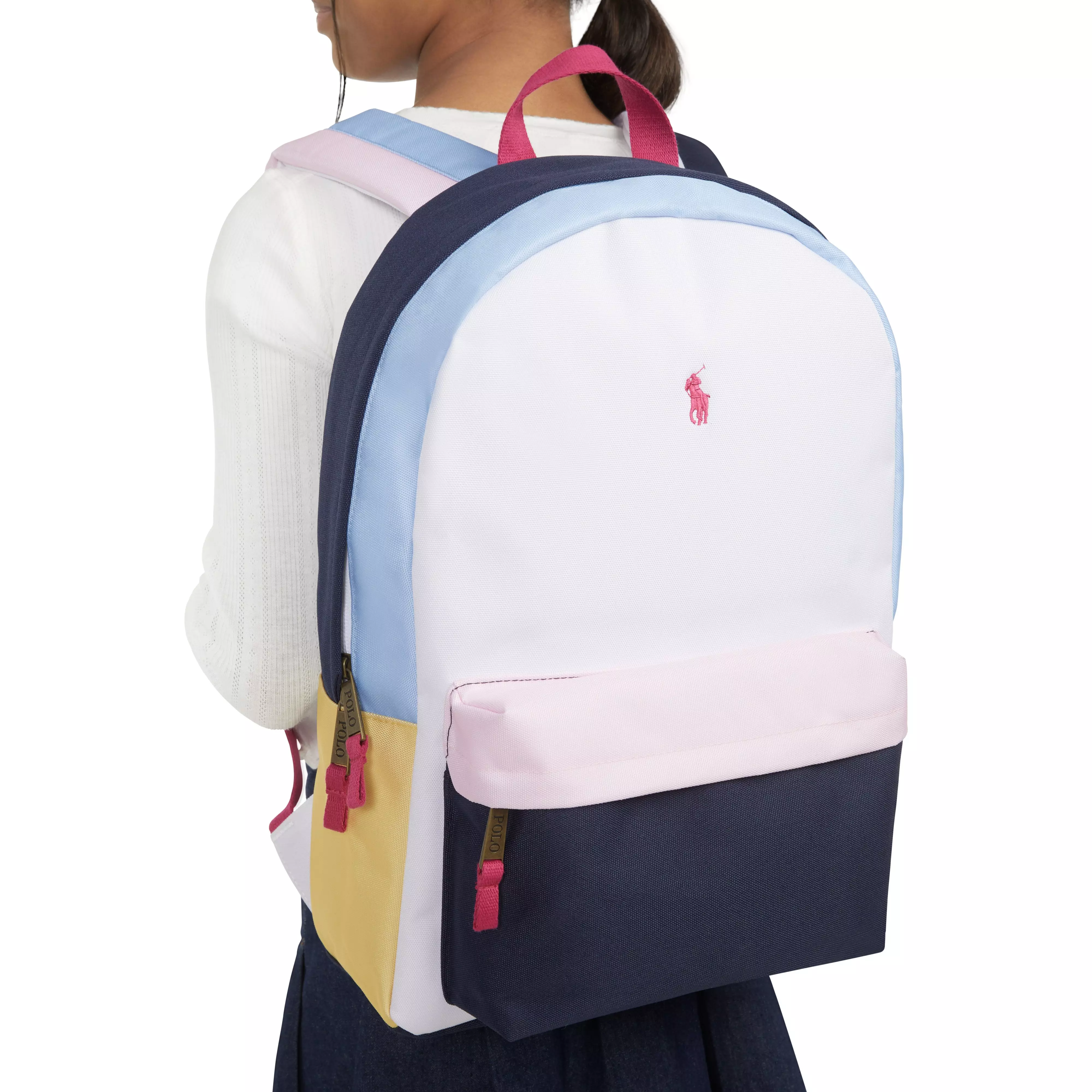Polo Ralph Lauren Poly Pony Backpack -White/Multi - WHITE/MULTI
