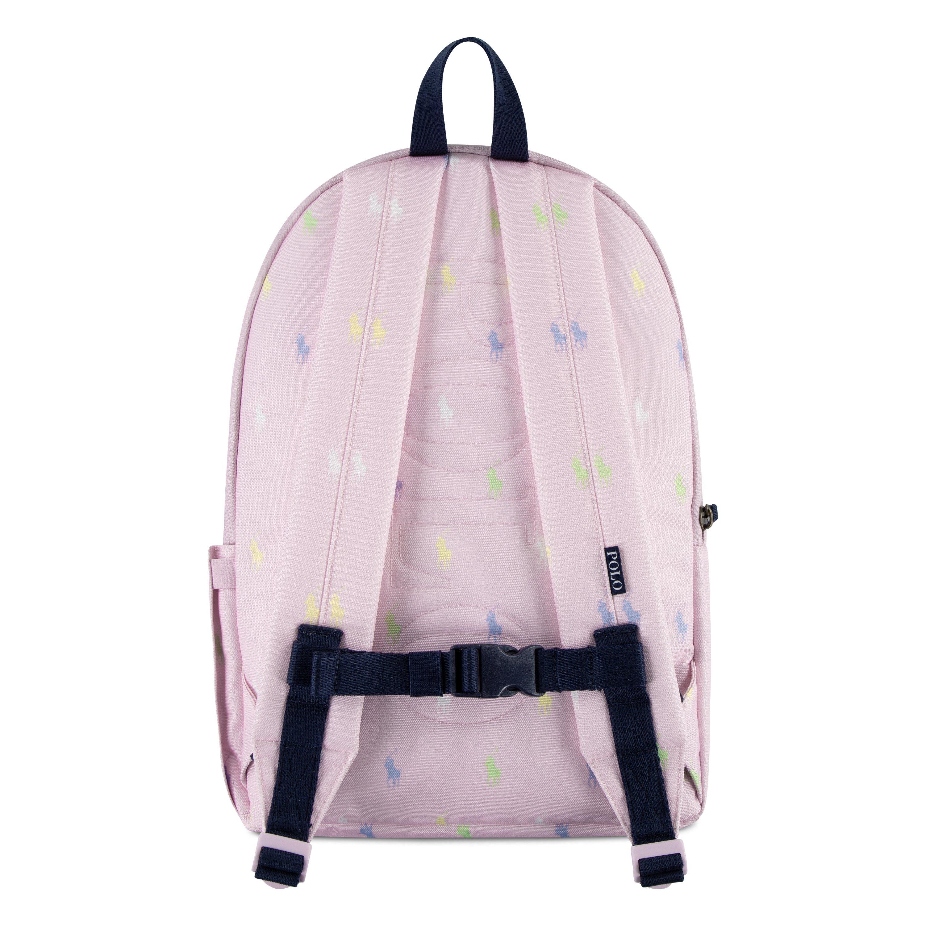 Polo Ralph Lauren Allover Logo Printed Pink Backpack