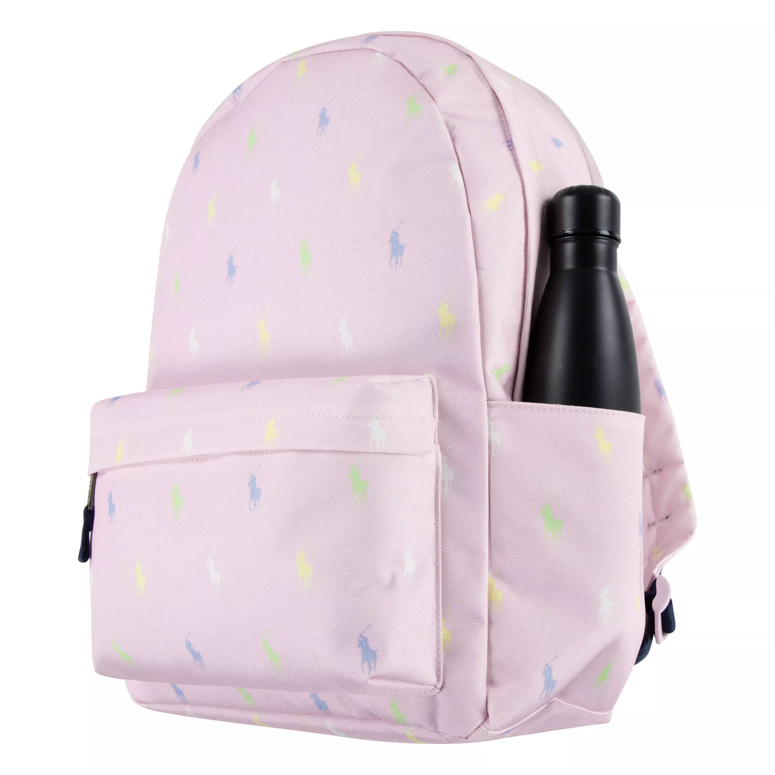 Polo Ralph Lauren Allover Logo Printed Backpack -Pink - PINK