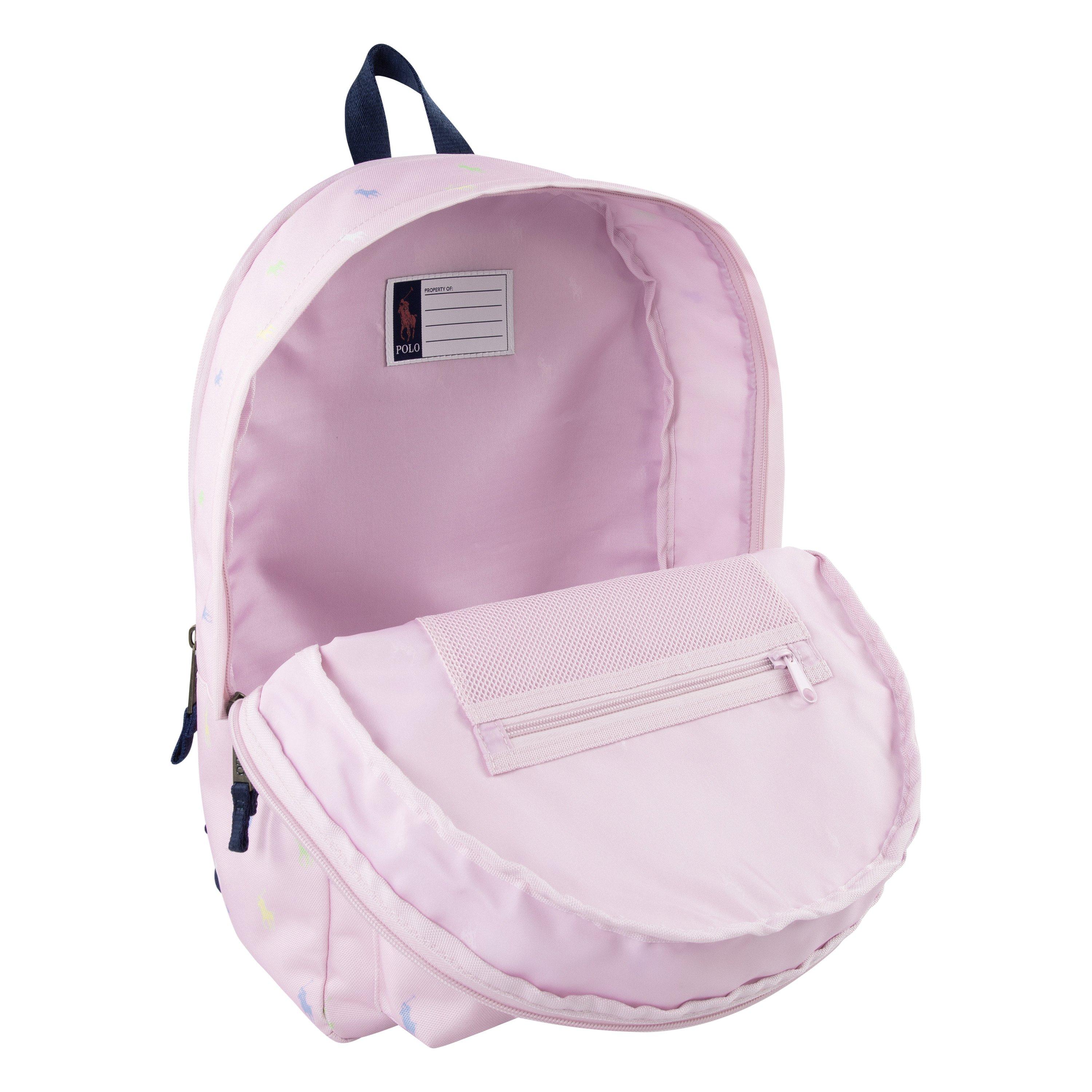 Polo Ralph Lauren Allover Logo Printed Pink Backpack